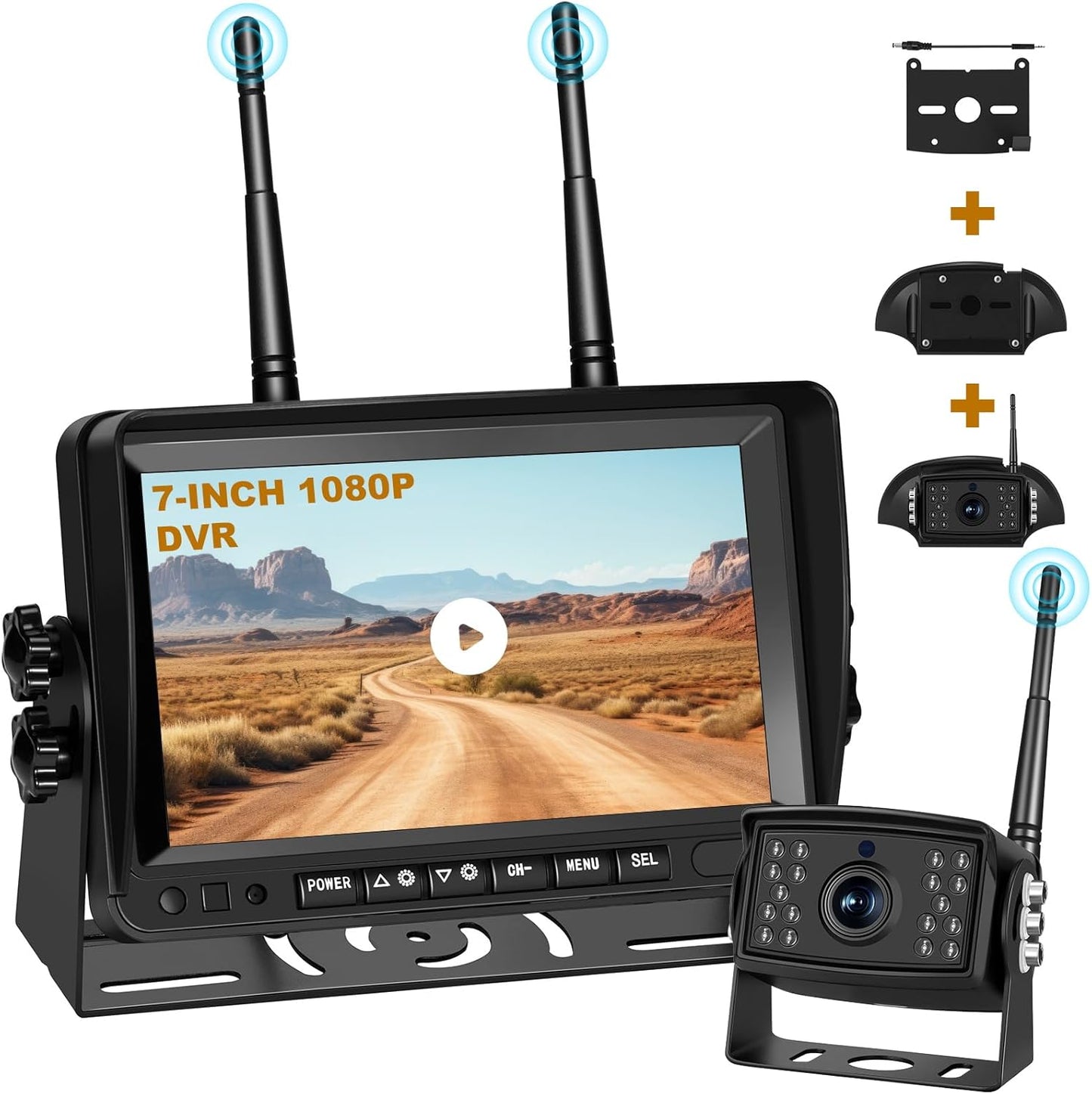 HD Wireless RV Backup Camera System with Night Vision