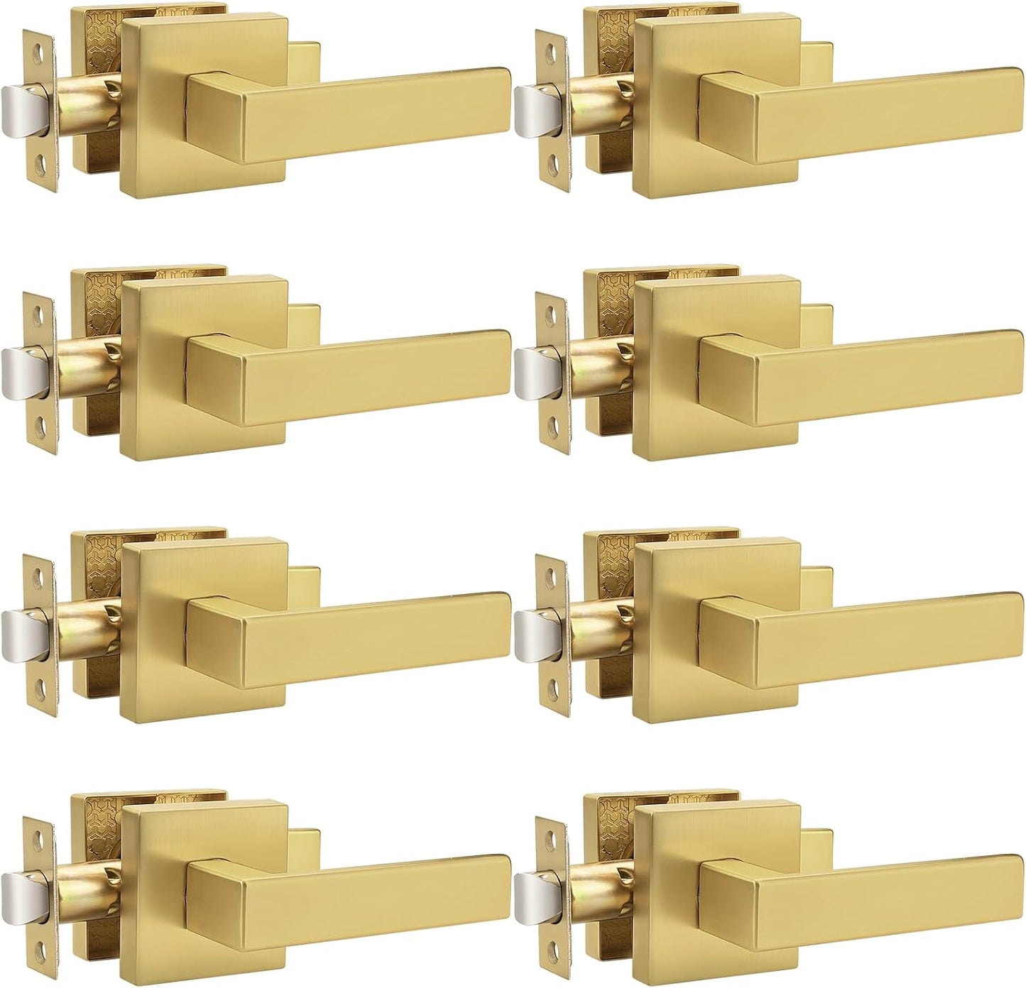Probrico Gold Door Handles Passage Door Levers for Easy Use