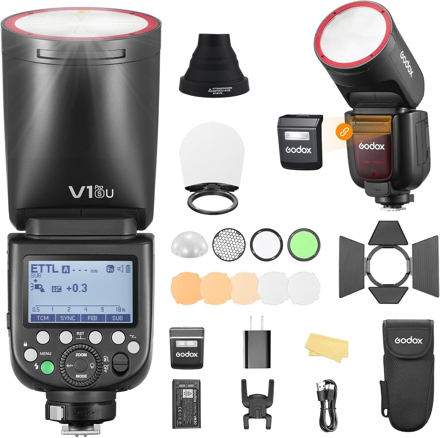 Godox V1 Pro S Flash for Sony with AK-R1 Diffuser Kit Review