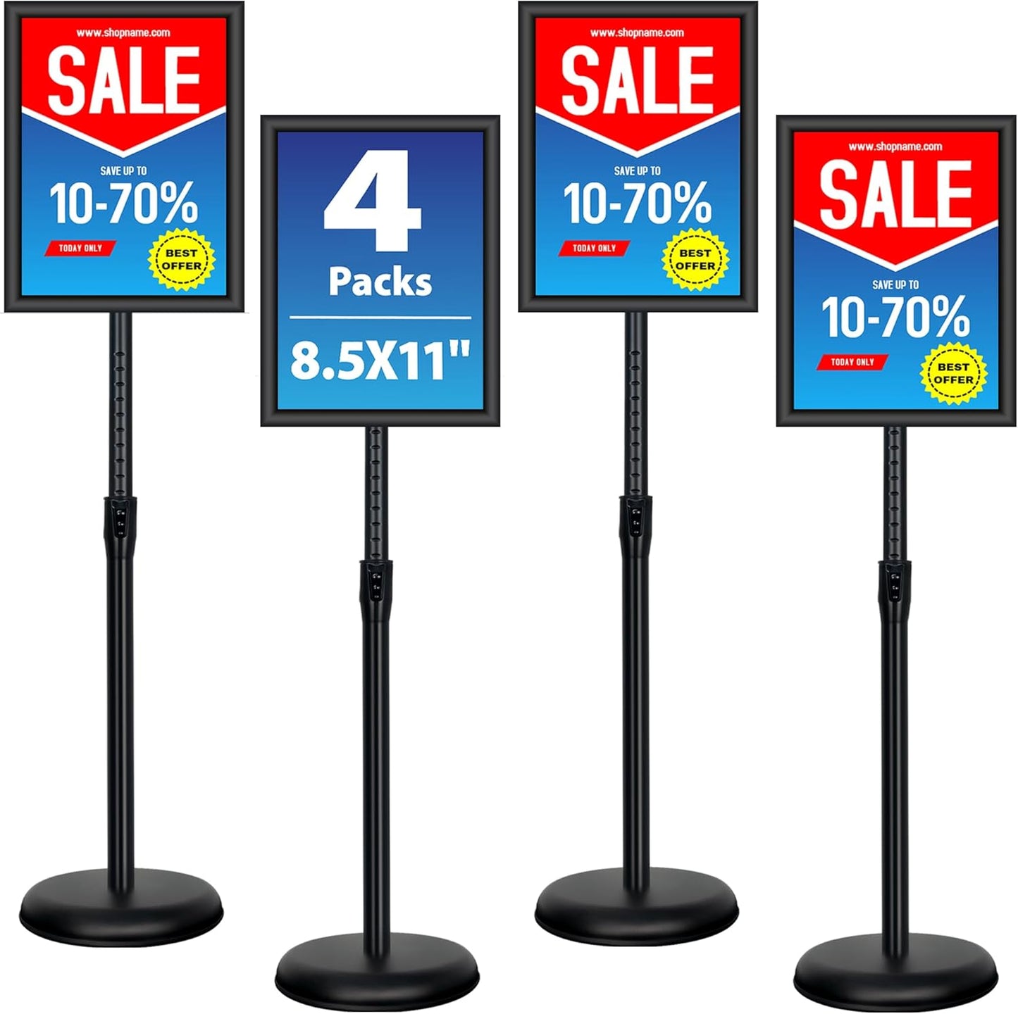 Adjustable 4 Pack Sign Holder Stands for Versatile Display Needs