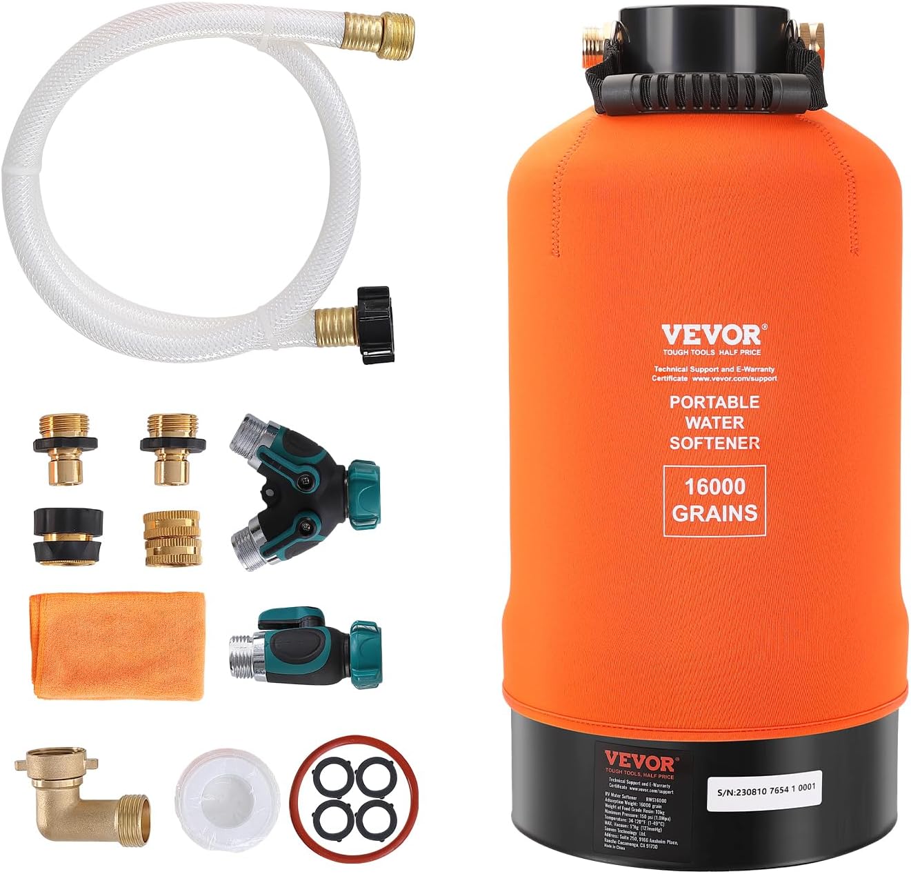 VEVOR RV Water Softener: Portable 16,000 Grain System for Clean Water