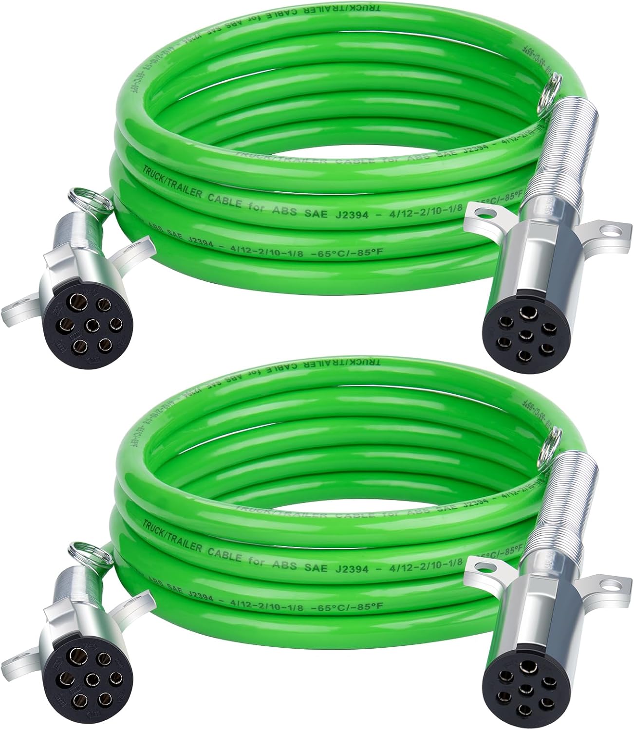 7 Way Trailer Cord 12 FT Heavy Duty Power Wire for Trucks