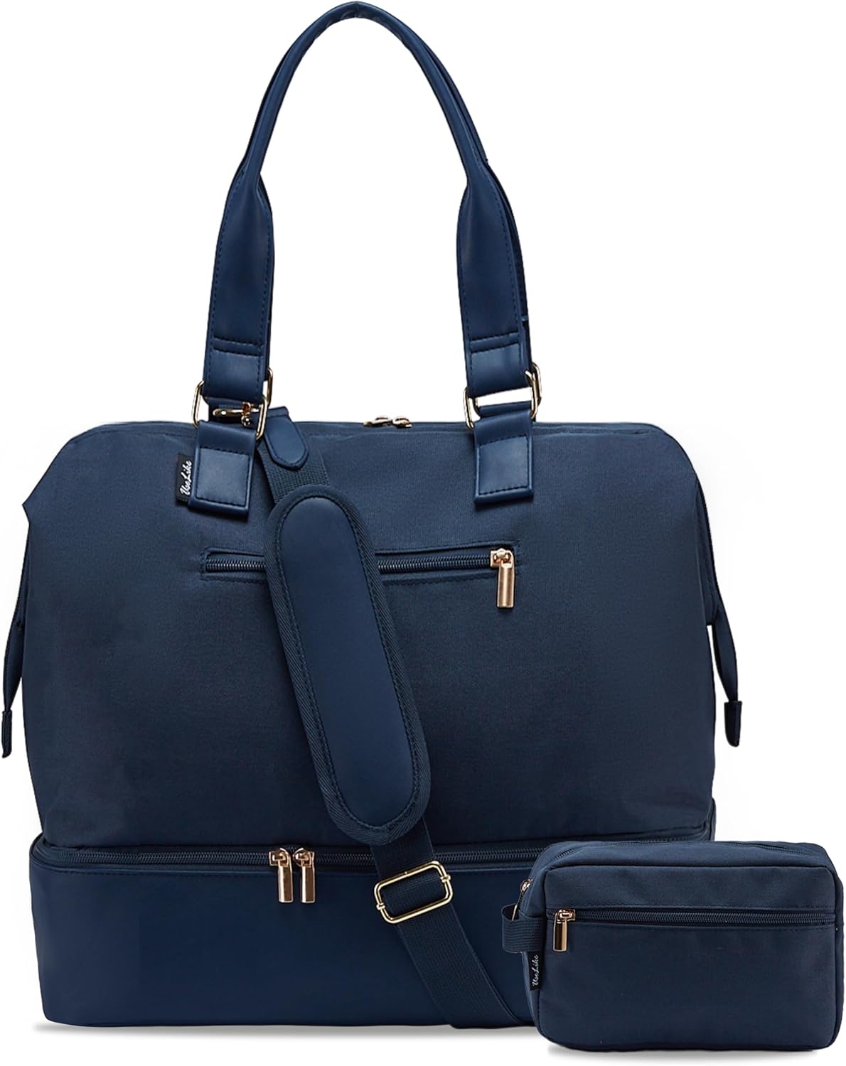 Large Travel Duffel Bag with Shoe Compartment for Women