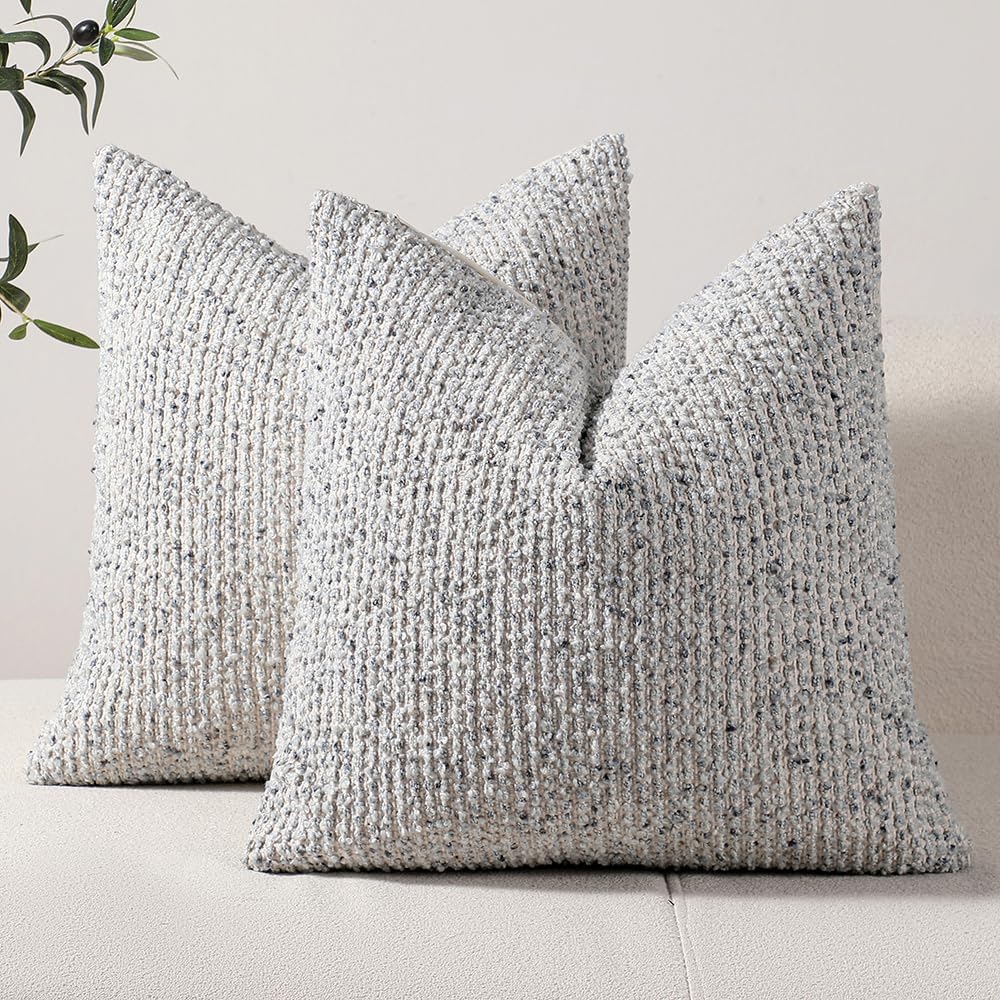 Striped Throw Pillow Covers 24x24 Set of 2 Chic Modern Boho