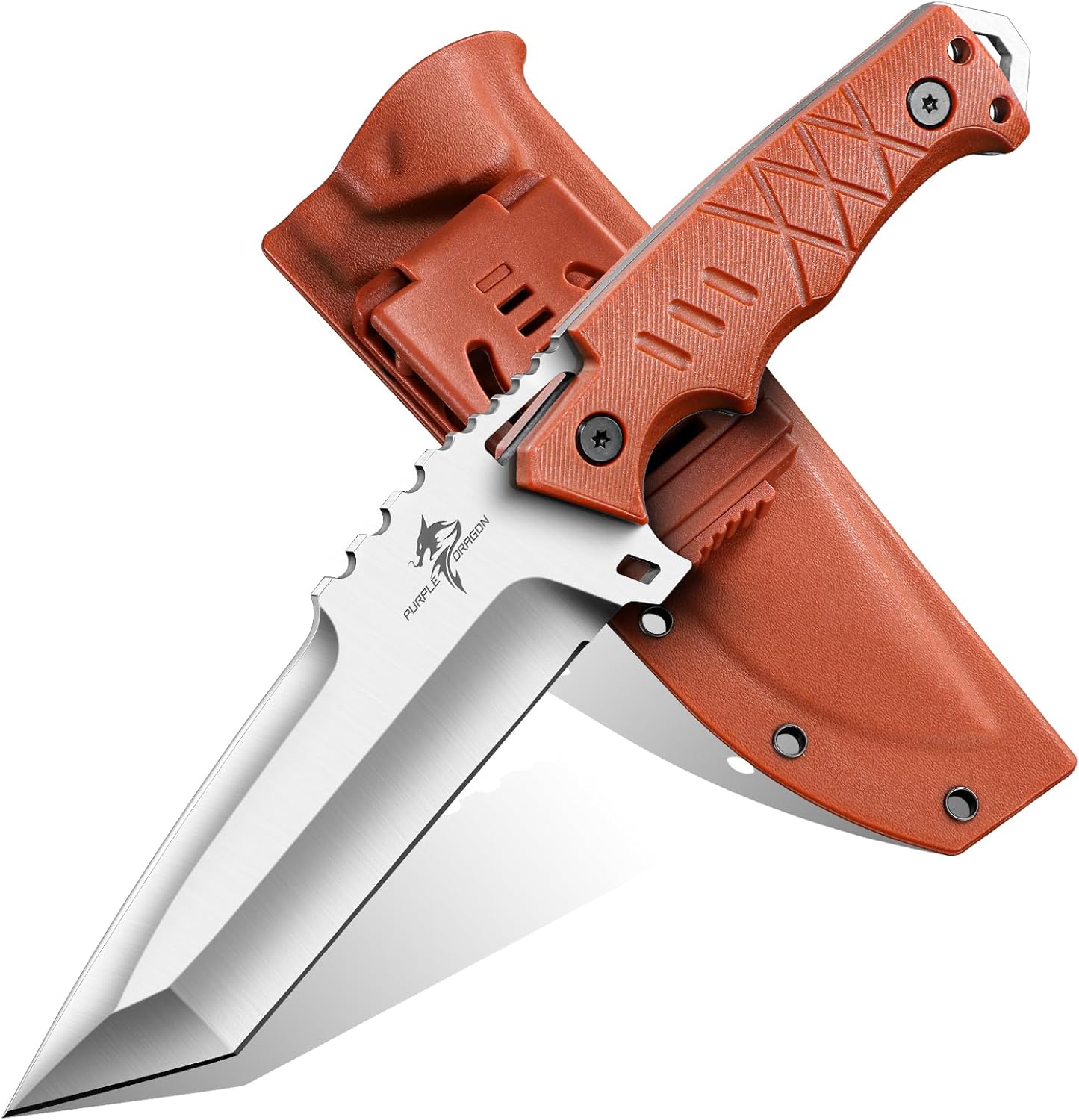 Purple Dragon Camping Knife - D2 Steel Survival Knife for Outdoors