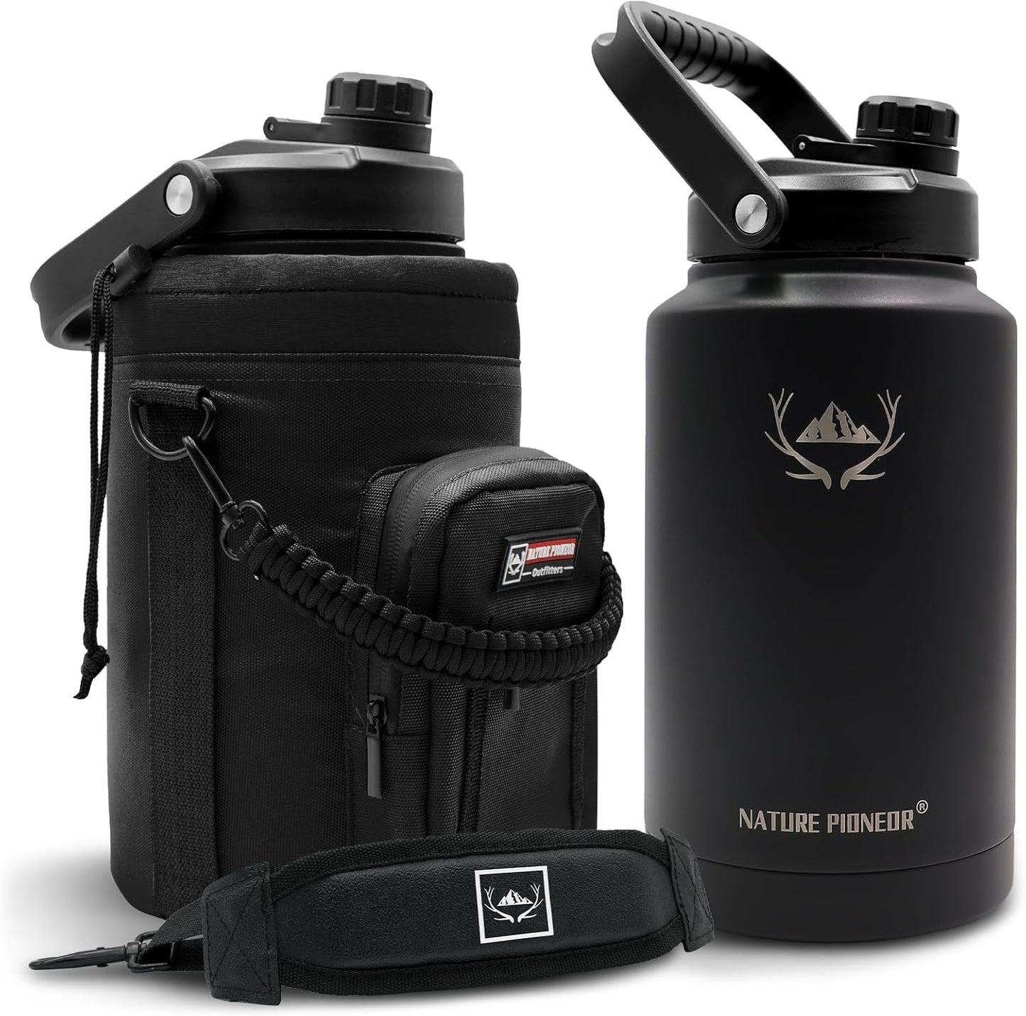 NATURE PIONEOR One Gallon Water Bottle Insulated for All Needs