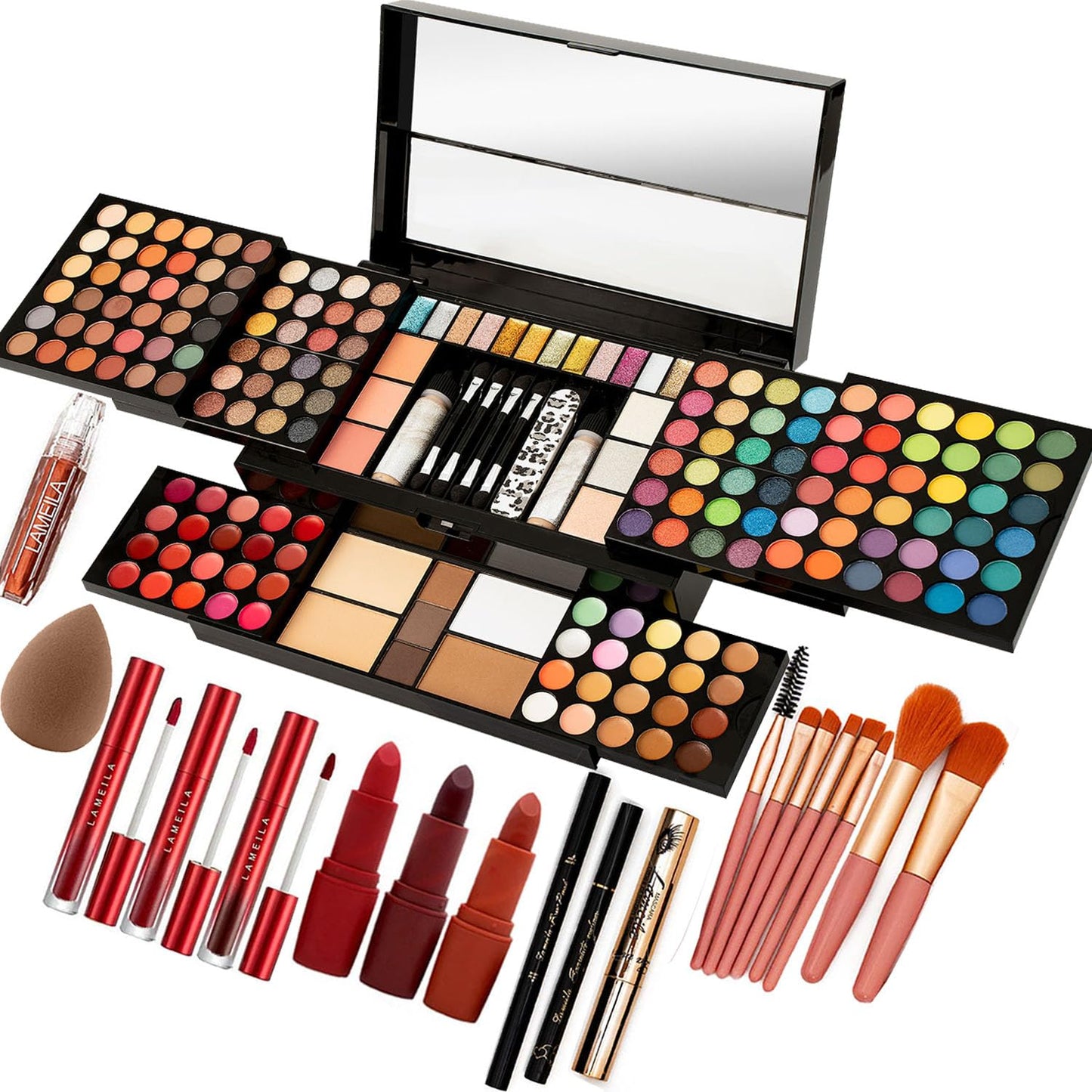 MISS ROSE M 187 Colors Professional Makeup Palette for All