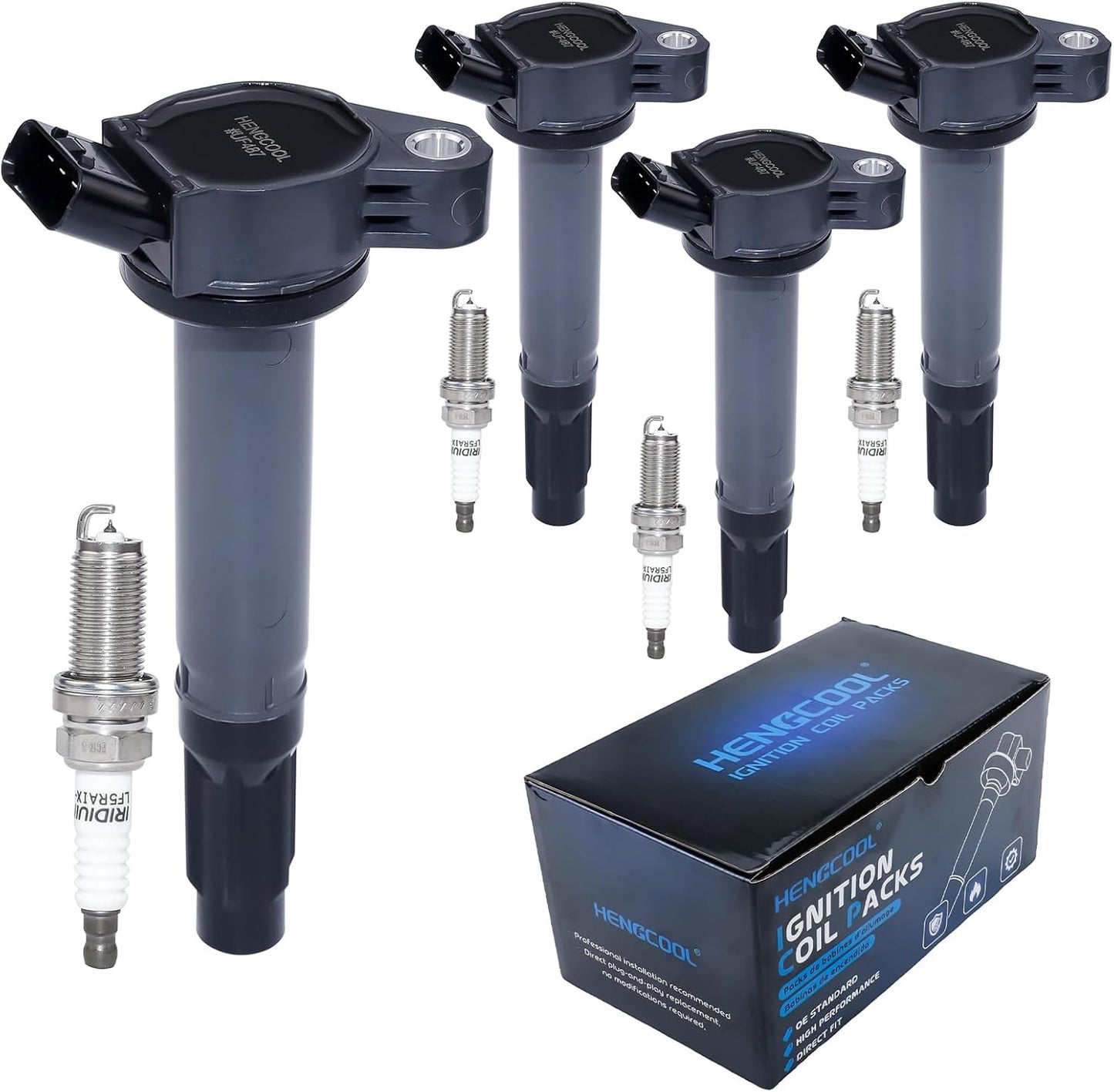 UF-487 Ignition Coils & Spark Plugs Set for Toyota Vehicles