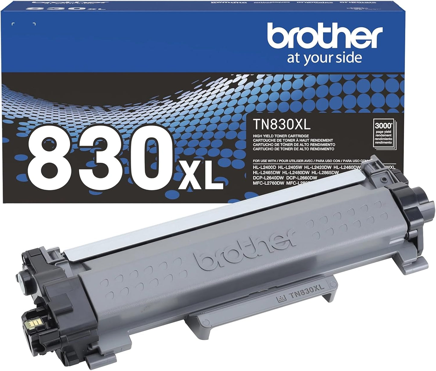 Brother Genuine TN830XL Black Toner - Print 3,000 Pages