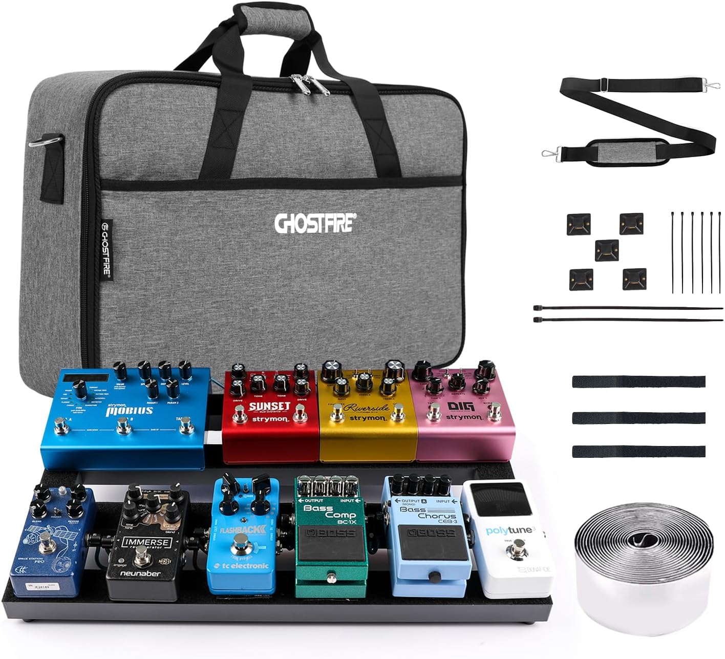 Ghost Fire Guitar Pedal Board: Lightweight Aluminum Alloy Design