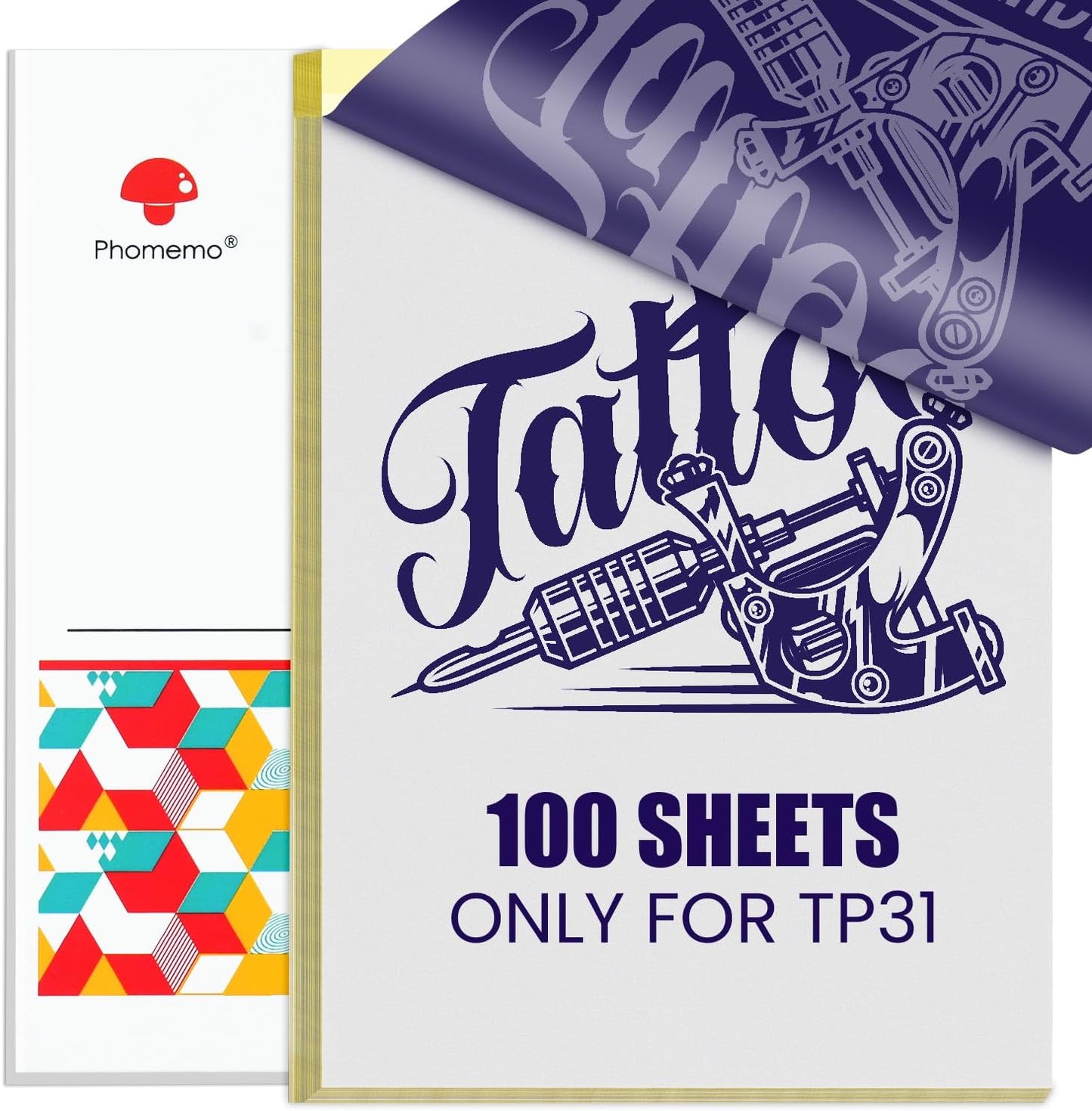 Phomemo TP31 Tattoo Transfer Paper - 100pcs 3.15 x 5.24 for Precision Prints