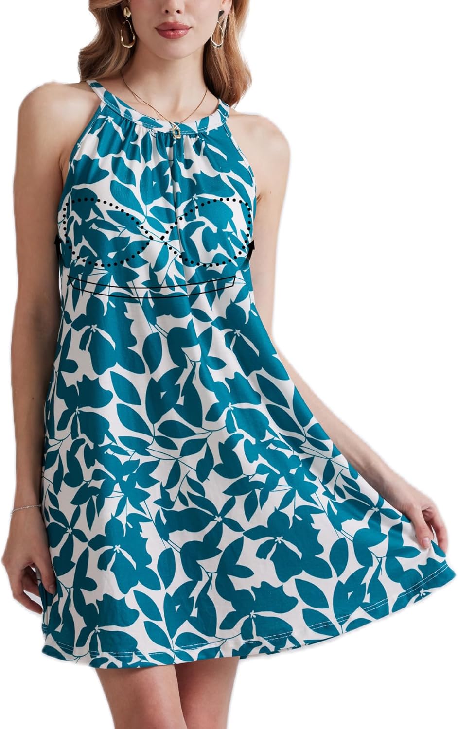 ANYFITTING Summer Dress with Built in Bra for Beach Fun