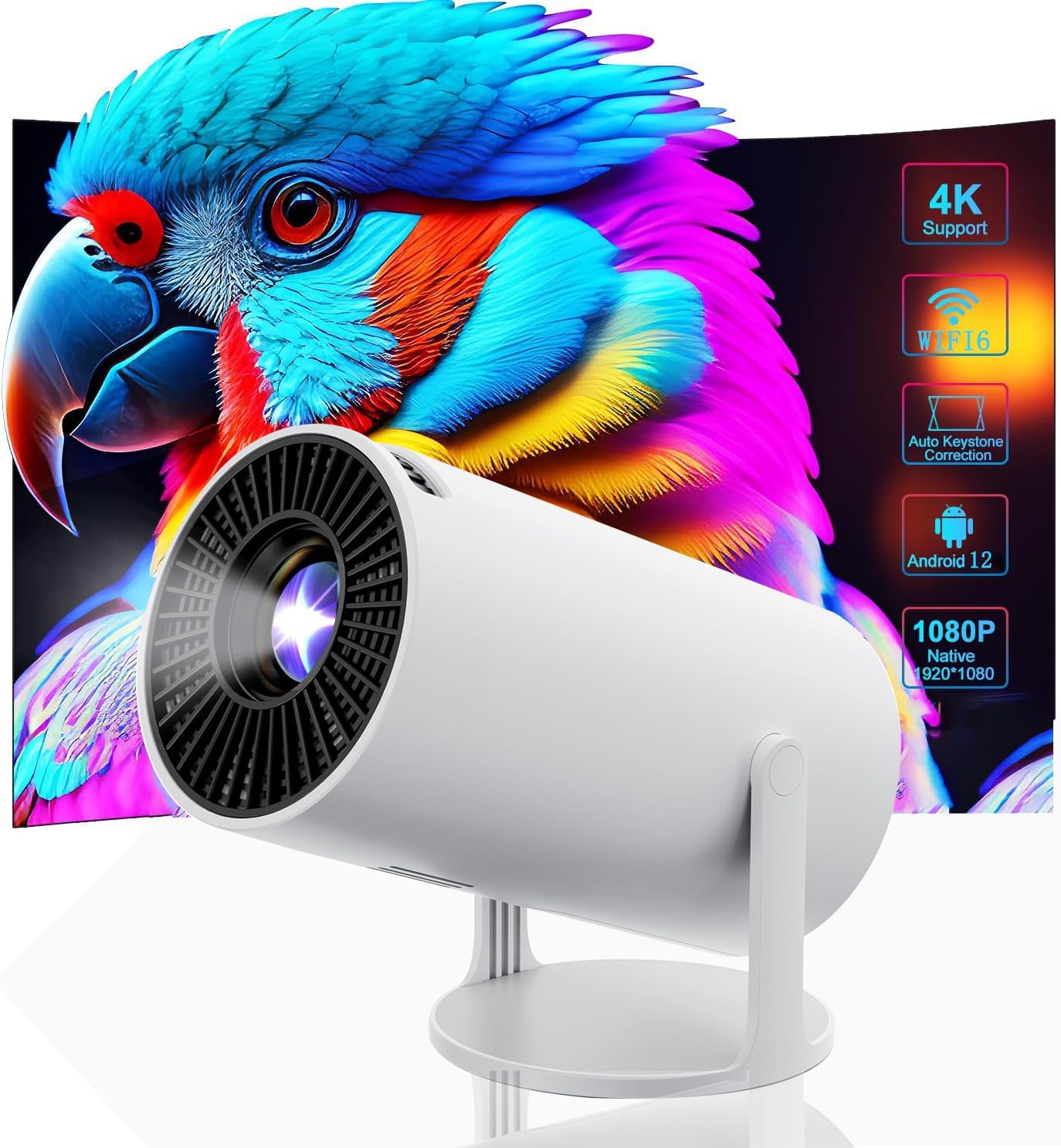 Amovfilm 4K WiFi6 Mini Projector: Ultimate HD Entertainment Hub