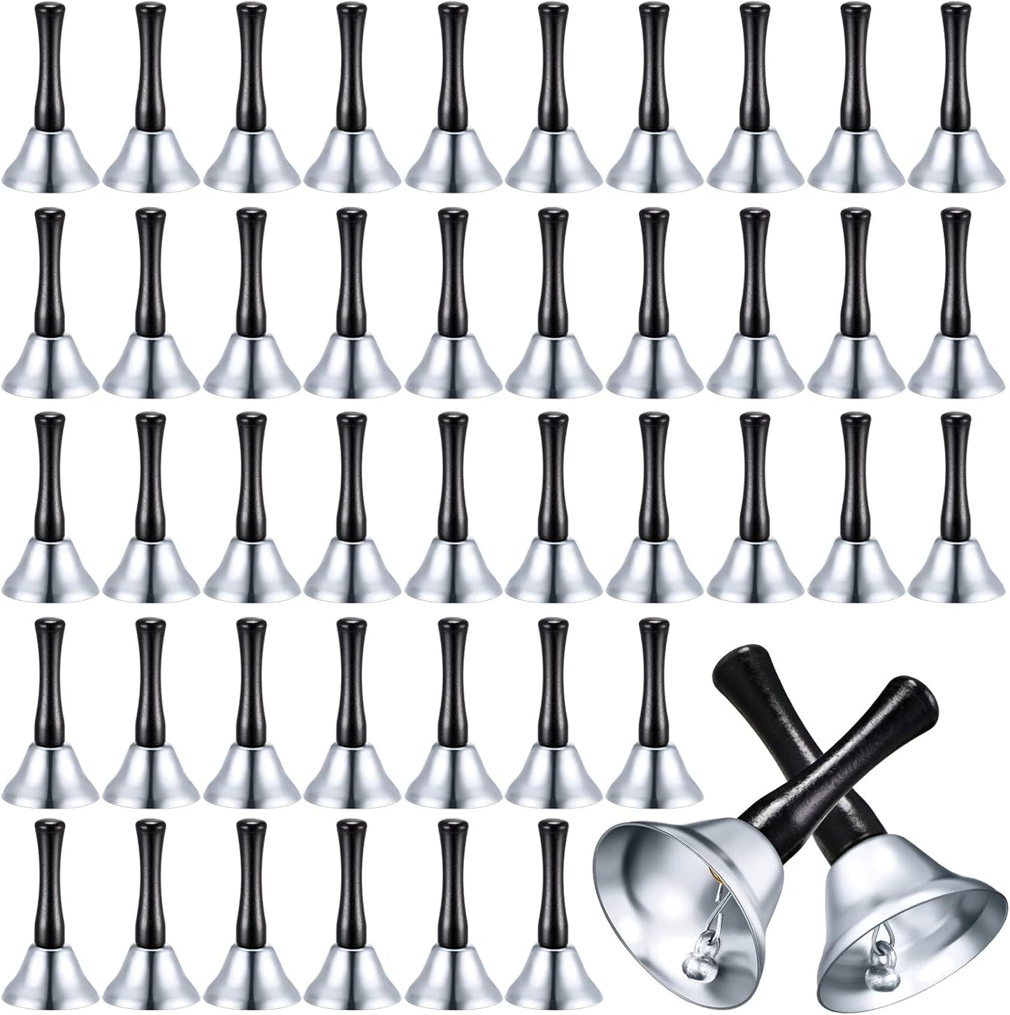 50 Pcs Loud Hand Bell Set for Events and Care Needs