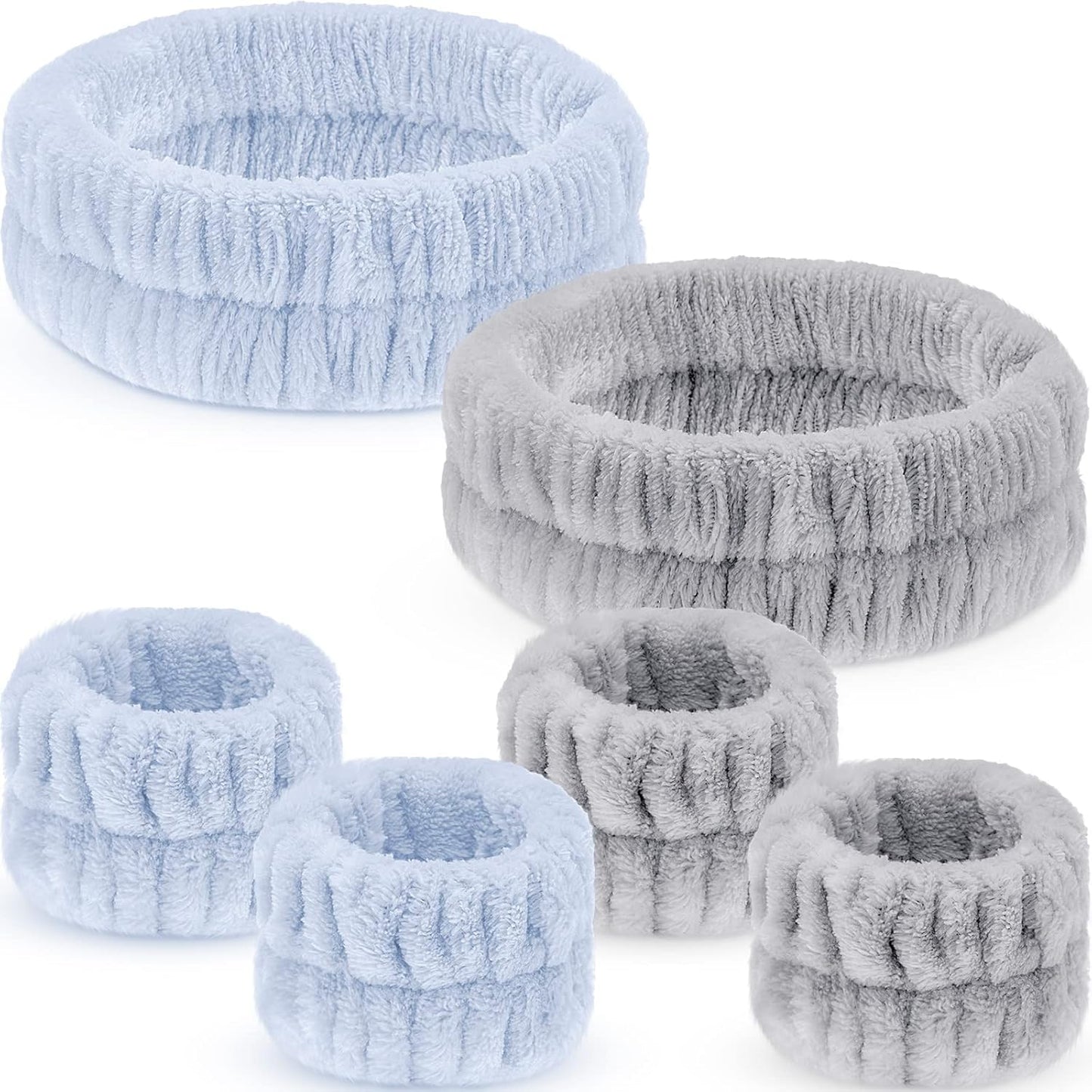 Giegxin 6-Piece Headband & Wristband Set - Keep Hair Clean & Dry