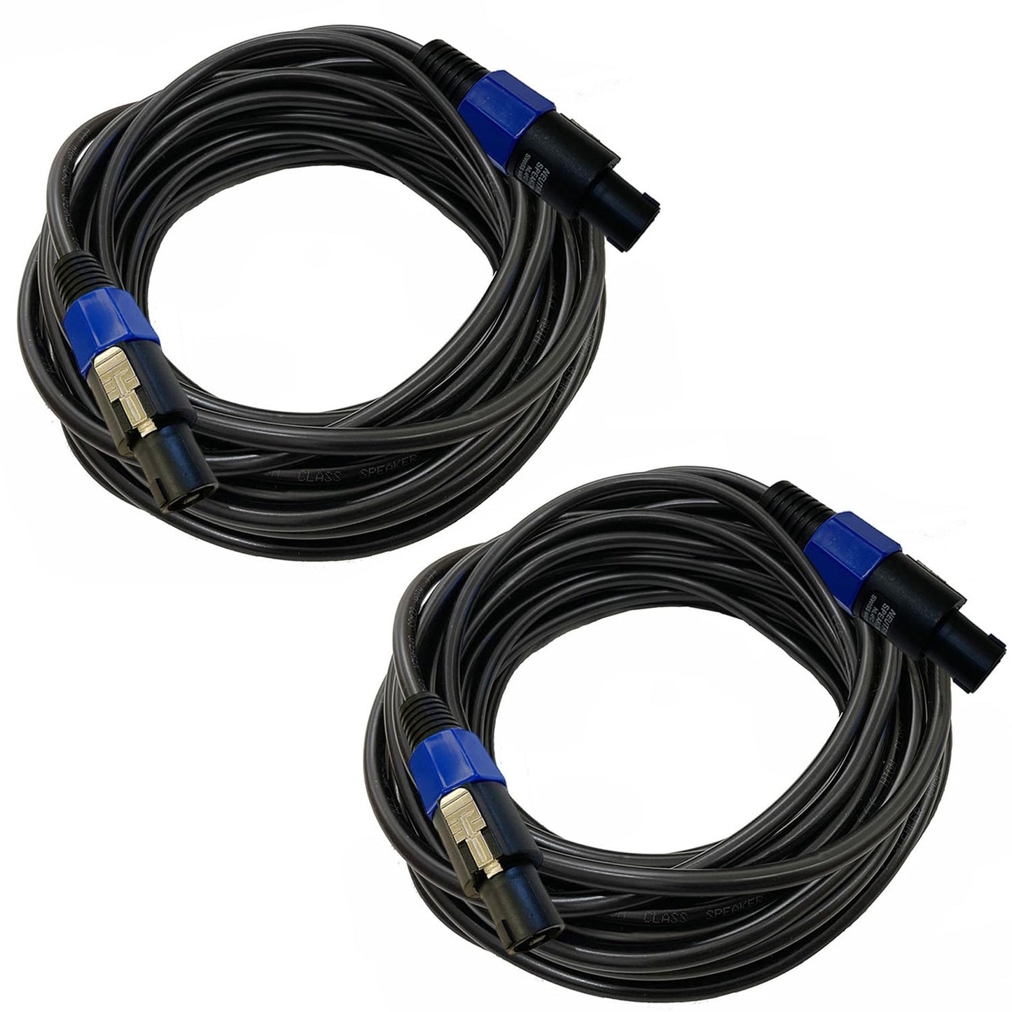 Professional 12AWG 50ft SpeakOn to SpeakOn Cables for DJs