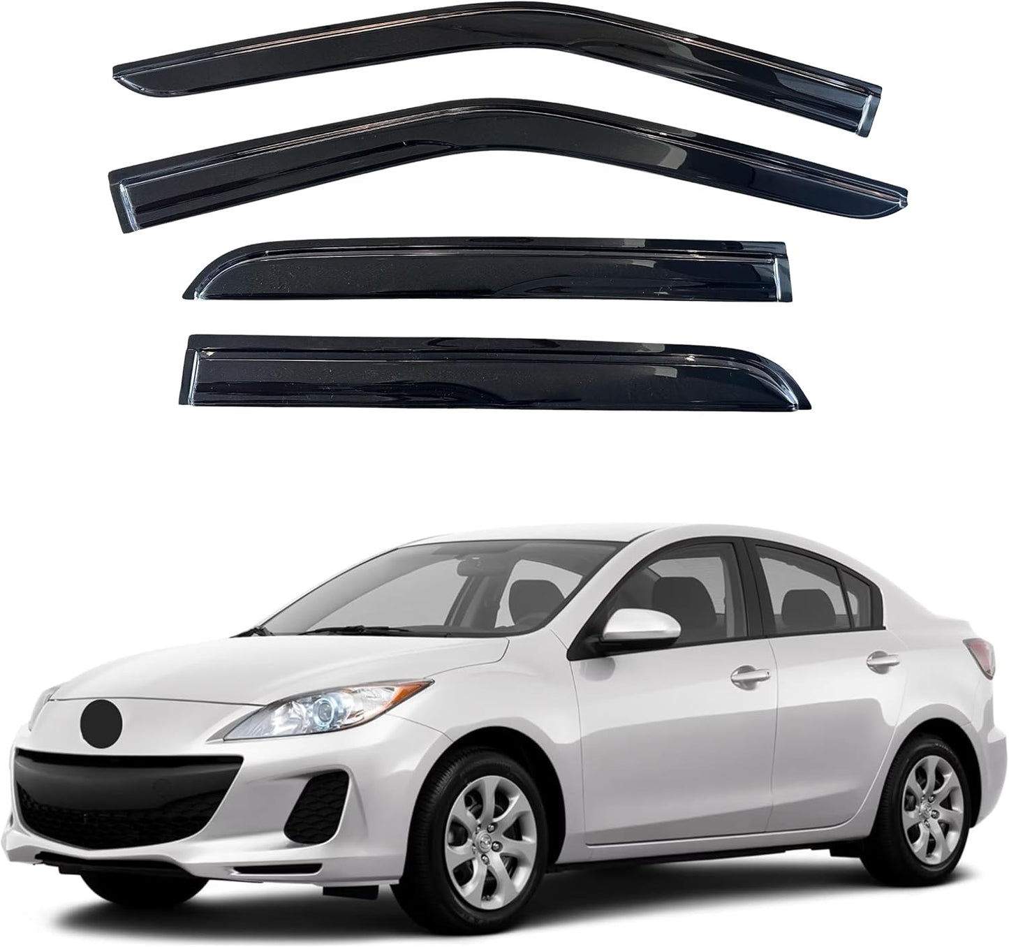 KPY Window Visor for Mazda 3 Sedan 2010-2013 - Rain Guard