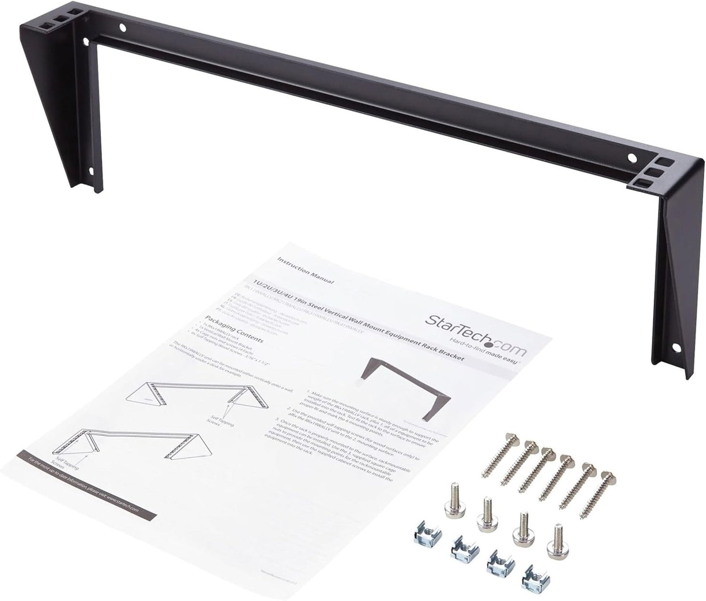 StarTech 1U Wall Mount Patch Panel Bracket for Networking Needs