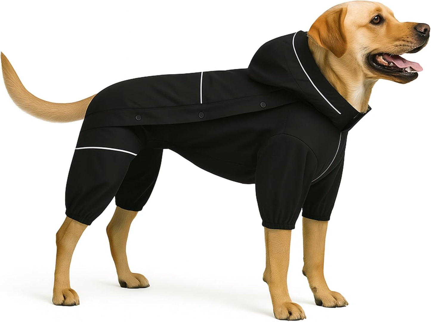 LOVELONGLONG Fleece-Lined Dog Raincoat for Ultimate Protection
