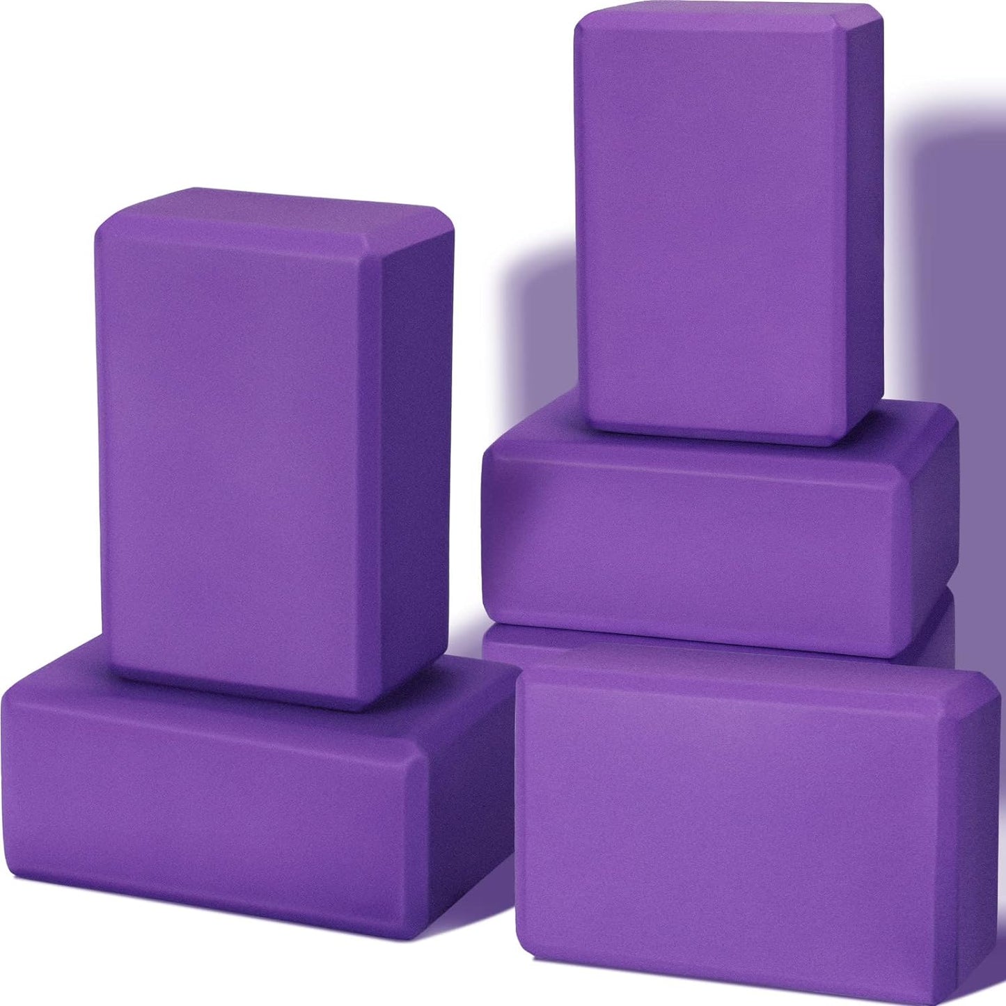 Wettarn Yoga Blocks 6 Pack - Lightweight Support