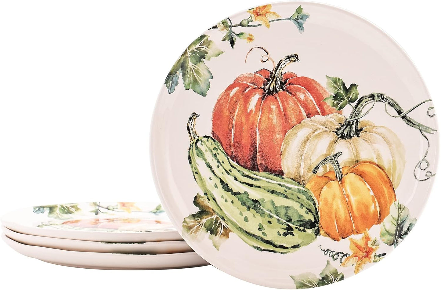 Bico Pumpkin Feast Dinner Plates Set of 4 for Stylish Dining