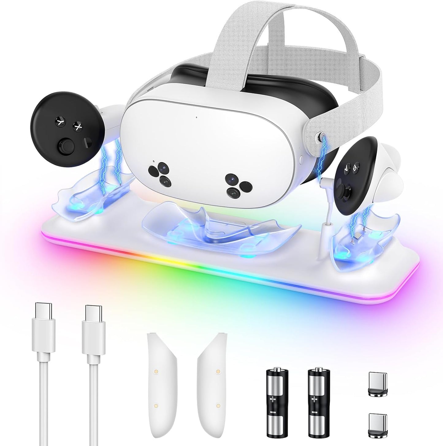 Magnetic Charging Dock for Meta Quest 3S/3 with RGB Light