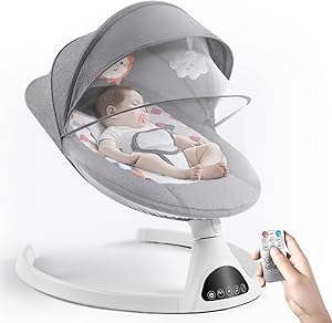 Electric Portable Baby Swing for Infants with Bluetooth Control