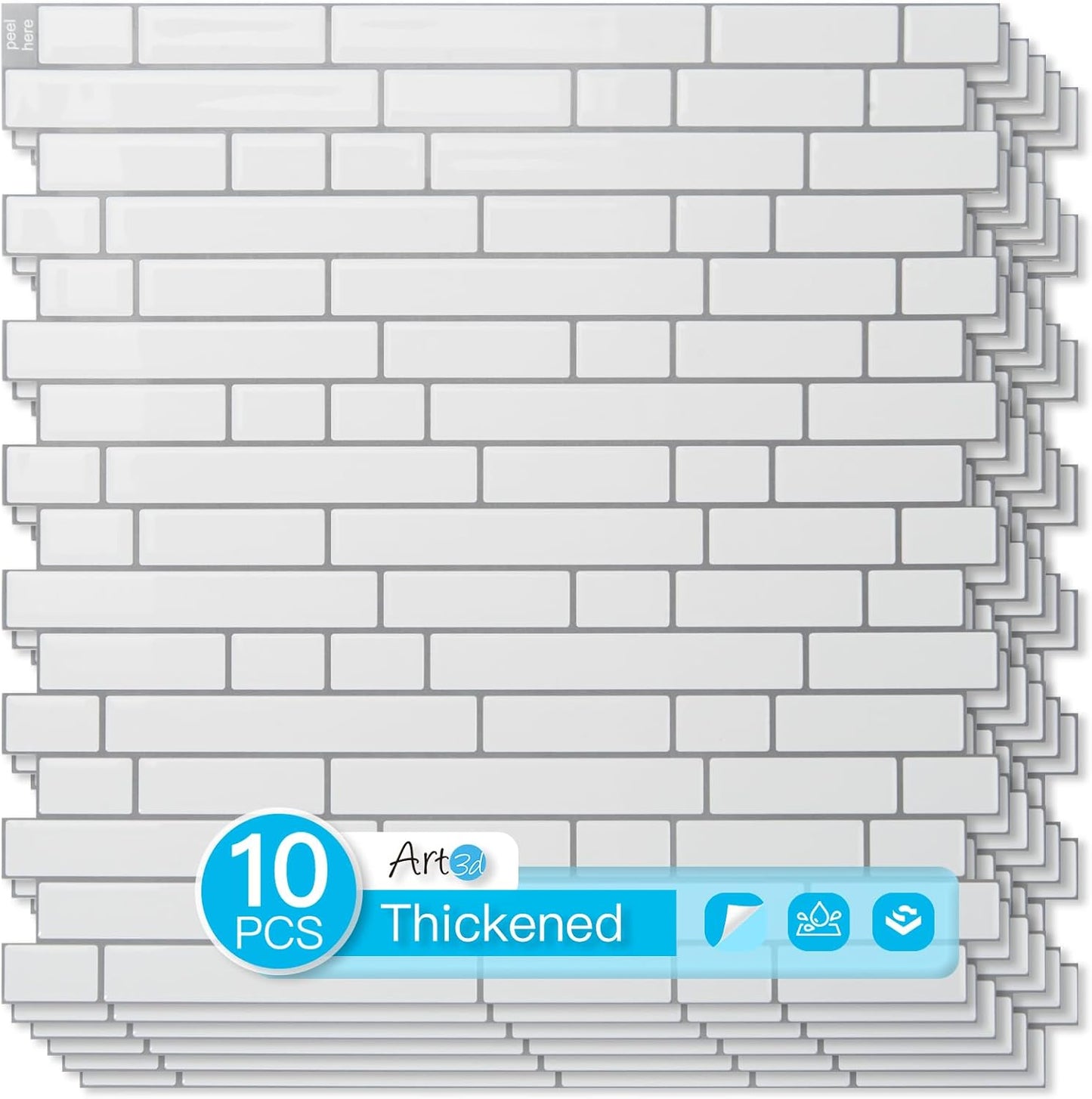 Art3d Heavy-Duty Peel and Stick Backsplash for Modern Spaces