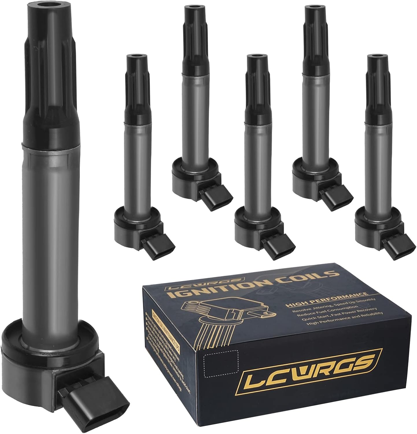 Set of 6 Ignition Coil Packs for Toyota and Lexus Vehicles