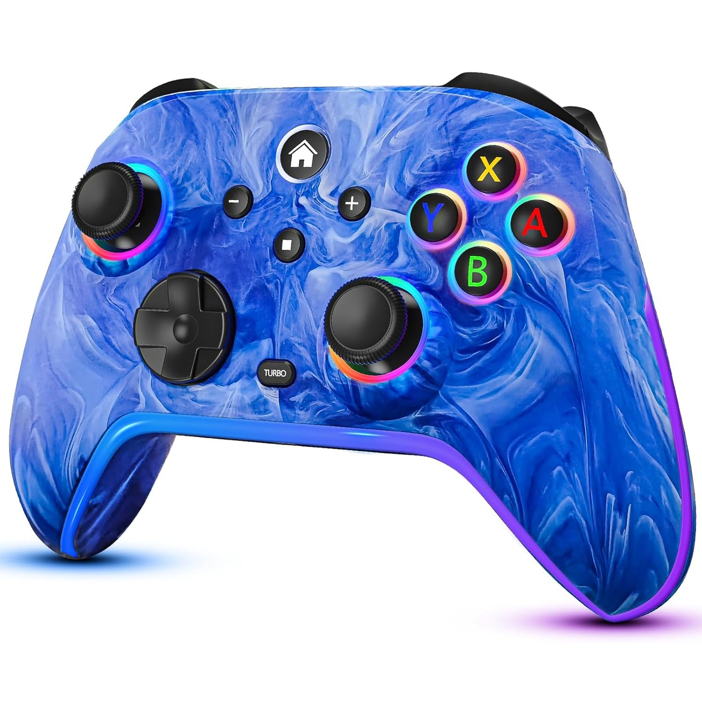 JAVRUNWOF Wireless Switch Controller with RGB Lights and Turbo