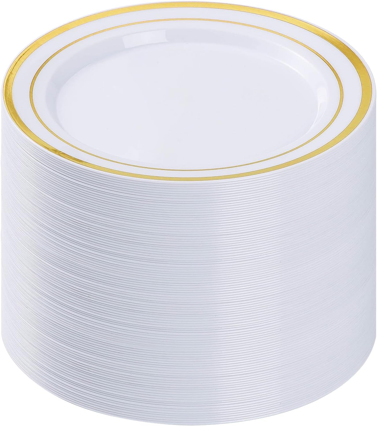 100PCS Gold Disposable Dinner Plates - Elegant Party Essential