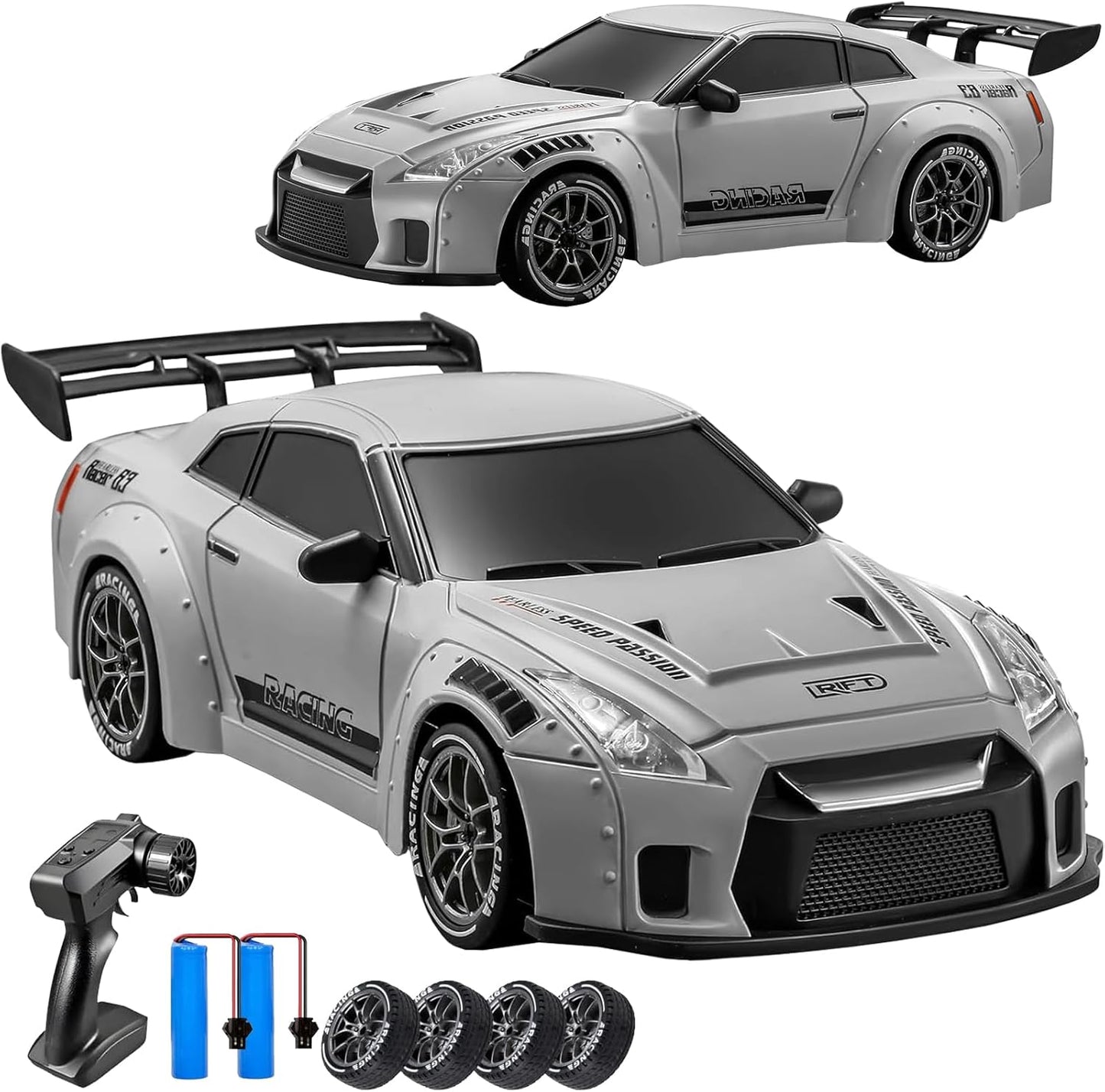 RC Drift Car with LED Lights - 1:24 Scale Remote Control Vehicle