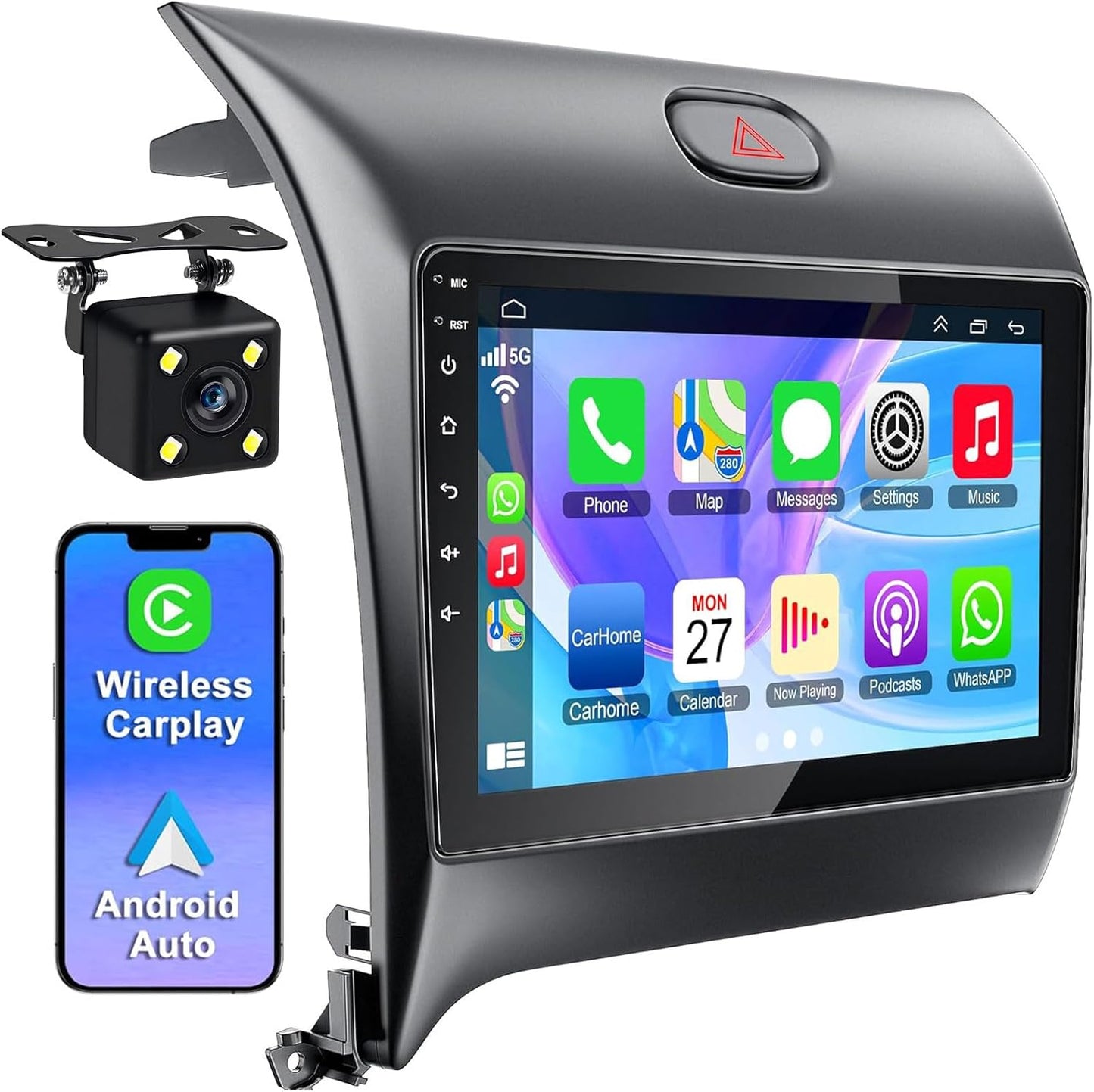 9 Inch Car Stereo for Kia Forte with Carplay and Android Auto