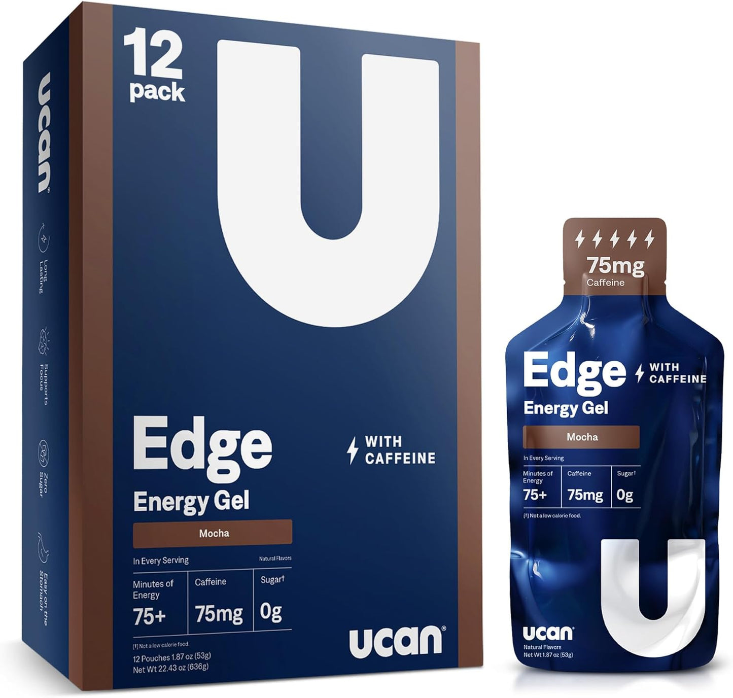 UCAN Edge Energy Gel Shots for Running, Training, and Fitness