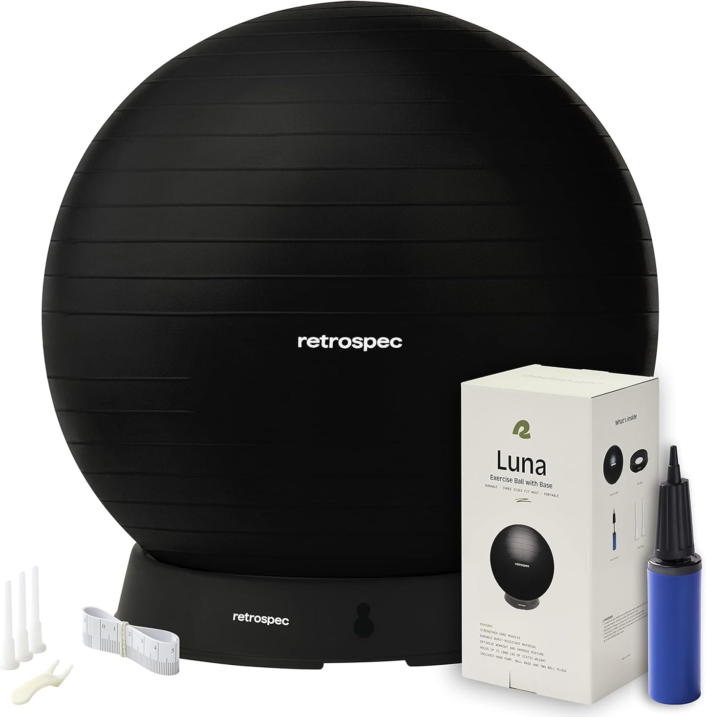 Retrospec Luna Exercise Ball Set - Ultimate Stability!