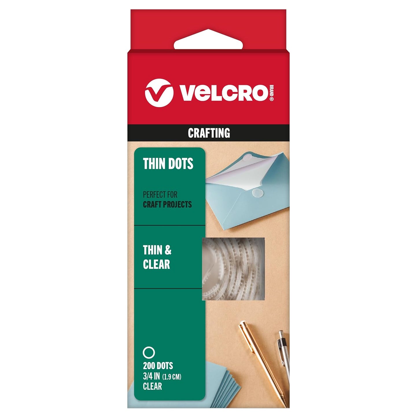 200-Pack VELCRO Clear Dots - Crafting & Organization