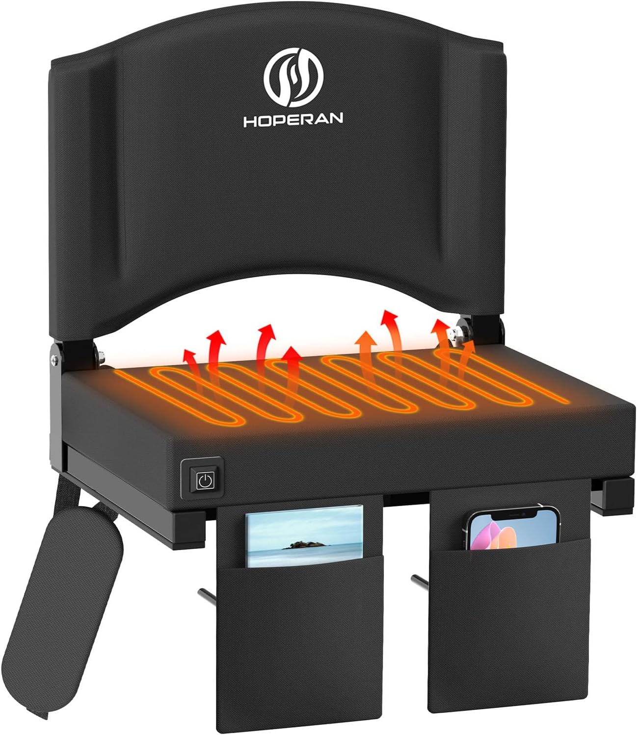 HOPERAN Heated Stadium Seats with Back Support for Comfort
