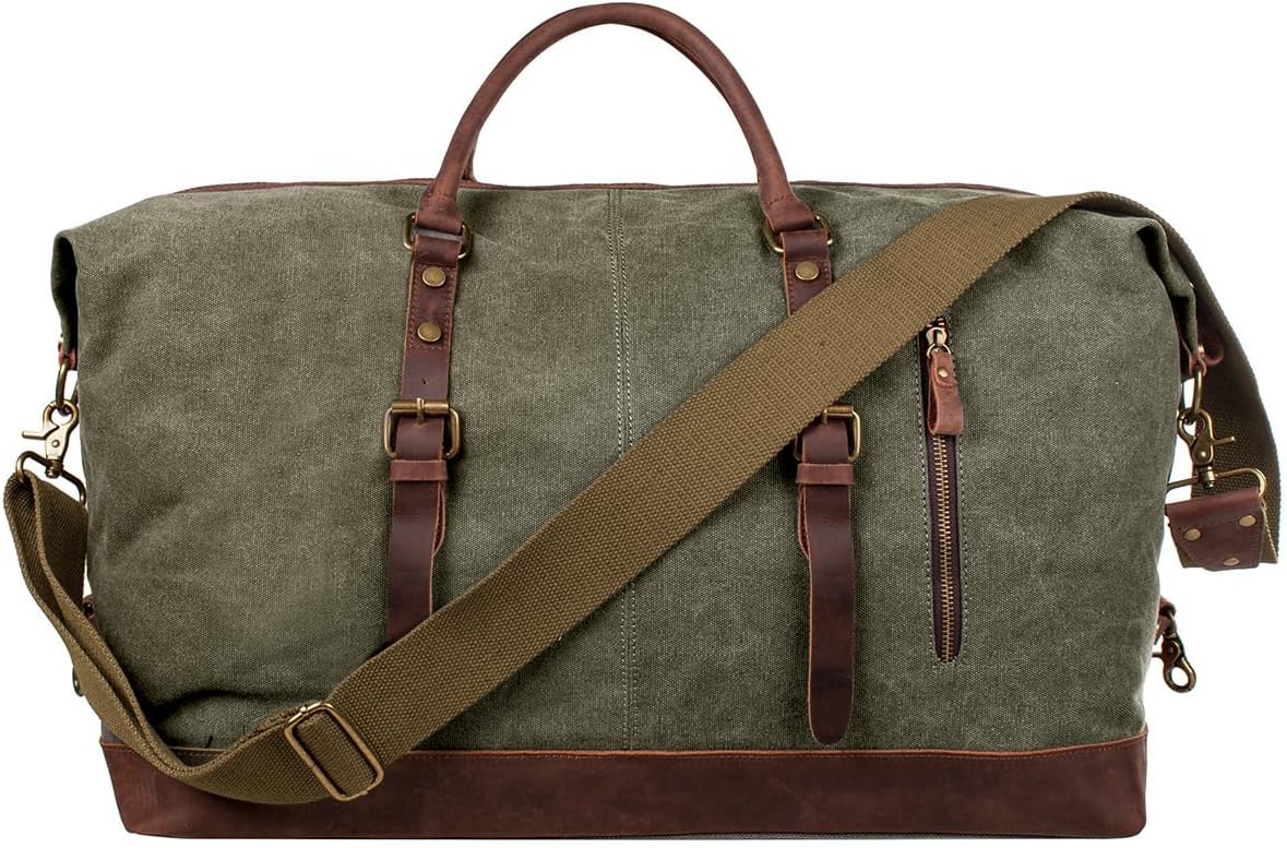 S-ZONE Duffle Bag for Travel Canvas Duffel Bag Carry on