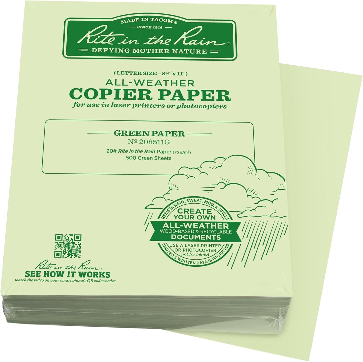 Rite in the Rain Weatherproof Copier Paper for All Conditions