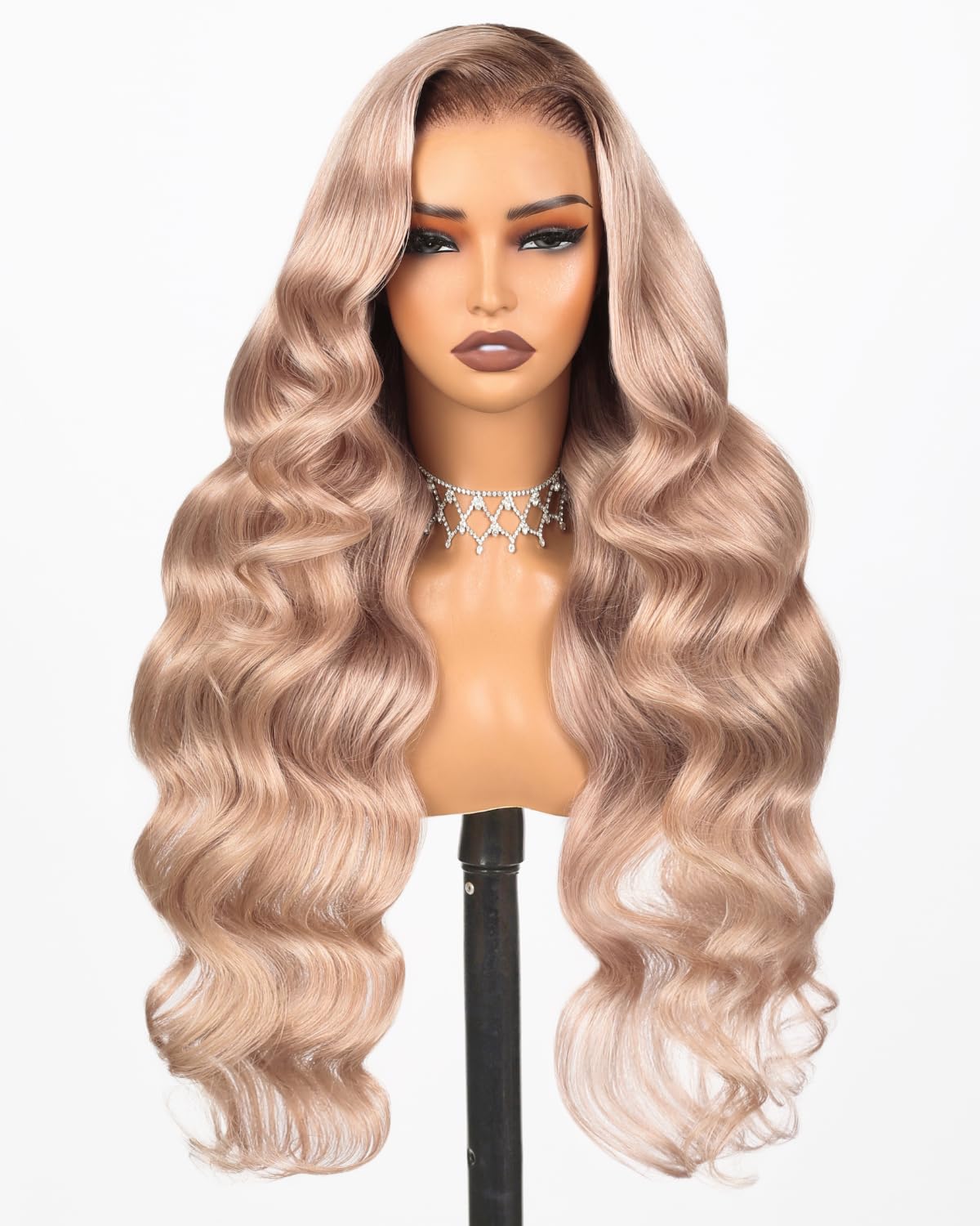 20/Ash Blonde Ombre Lace Front Wigs Human Hair for All Styles