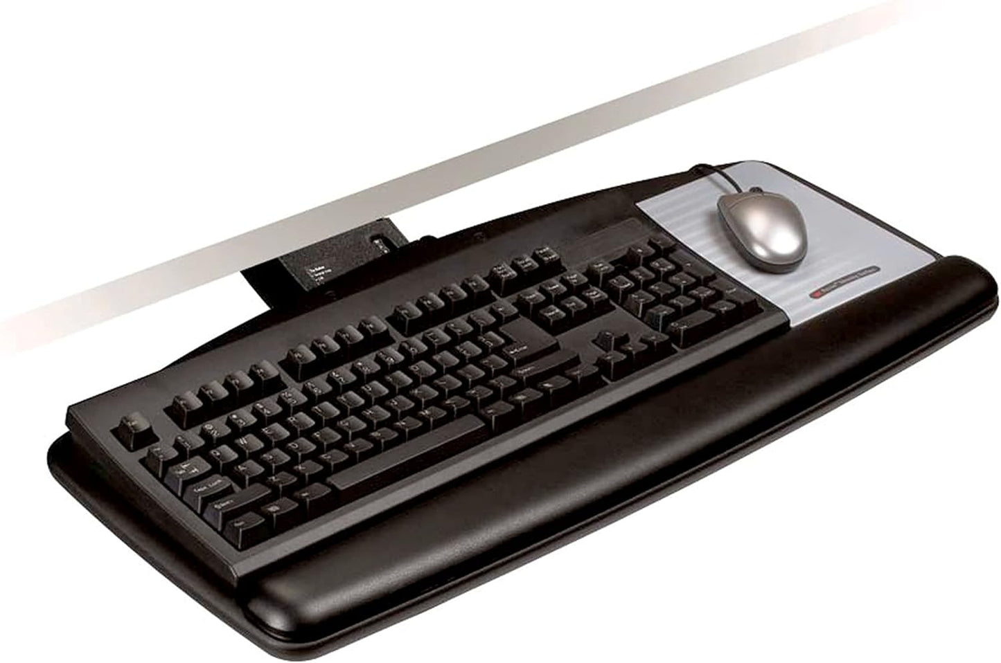 3M Sit/Stand Keyboard Tray - Adjustable Height & Tilt, Gel Wrist Rest, Swivel Design - Black