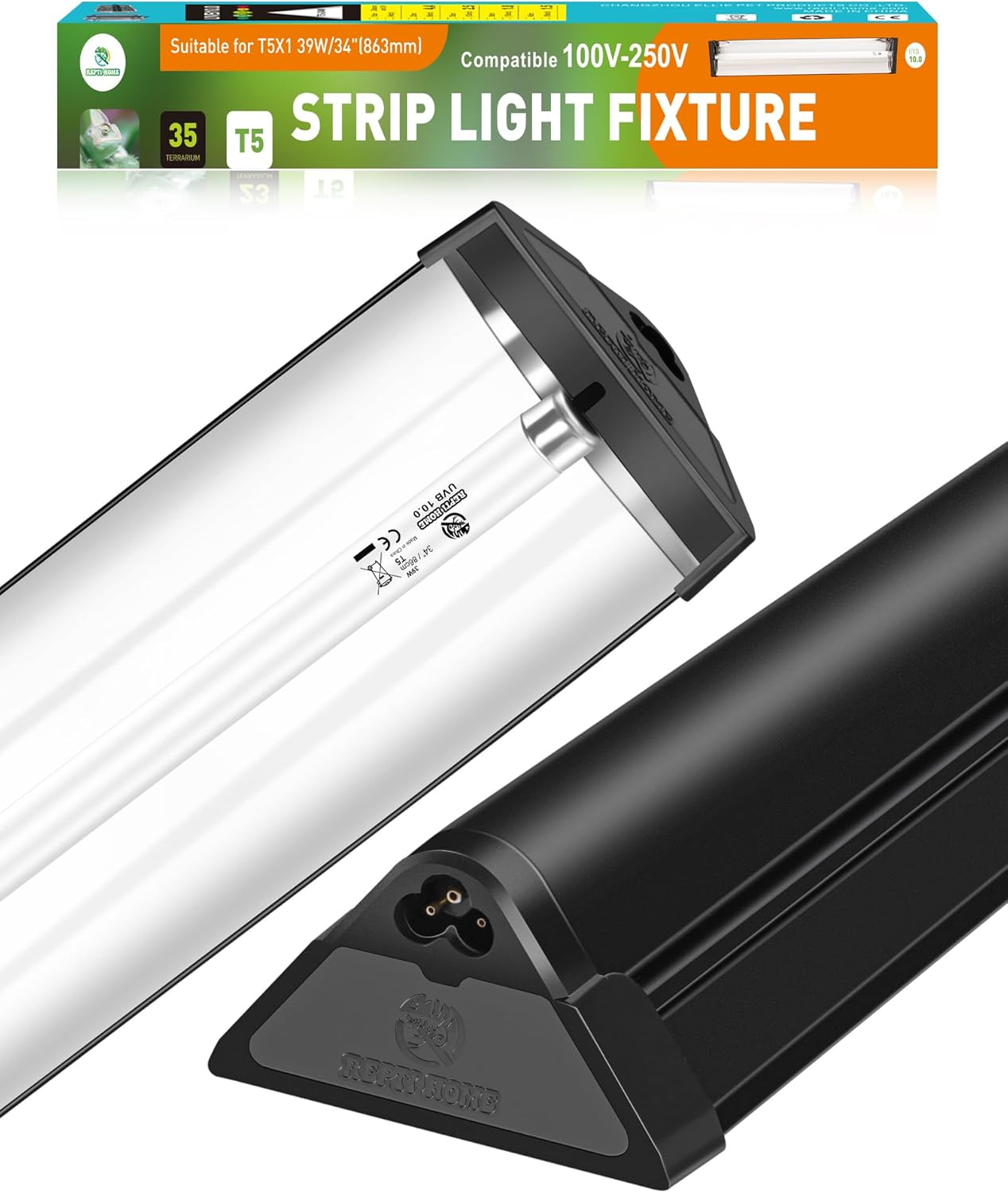 T5 UVA UVB Reptile Light Combo Kit for Bearded Dragons