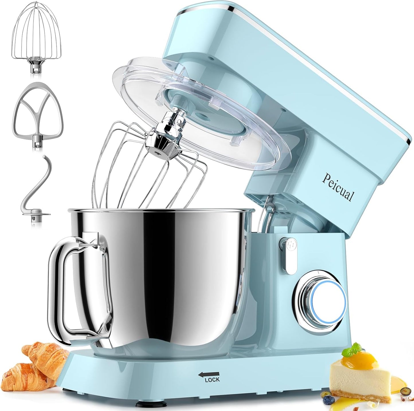 Stand Mixer 6QT with 10+P Speeds for Effortless Mixing