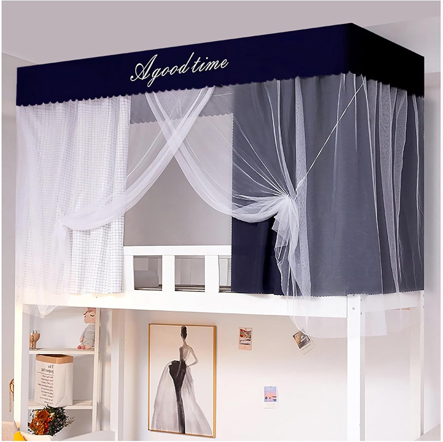 Dark Blue Bunk Bed Canopy: Dreamy Privacy
