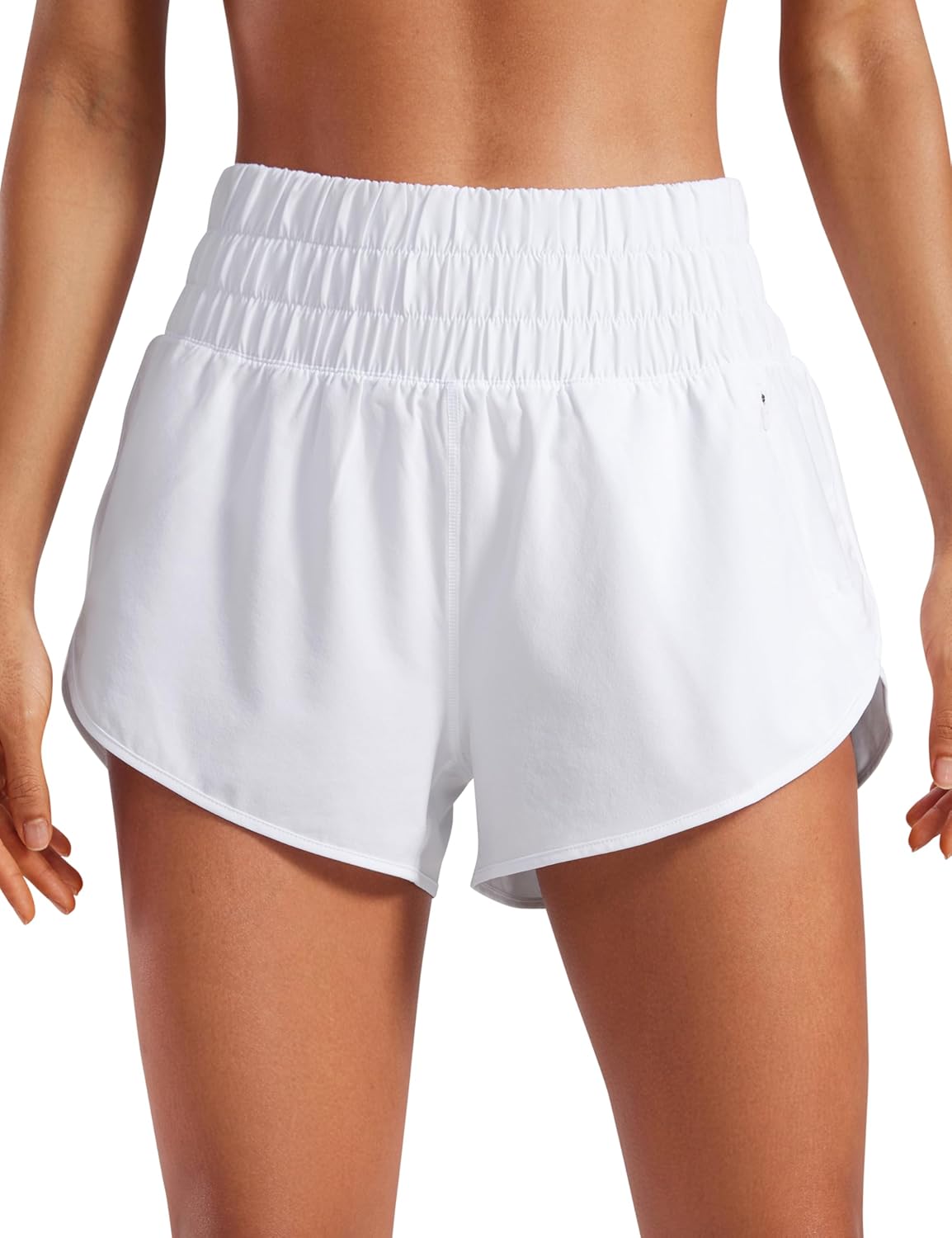 CRZ YOGA High Waisted Dolphin Running Shorts for Women