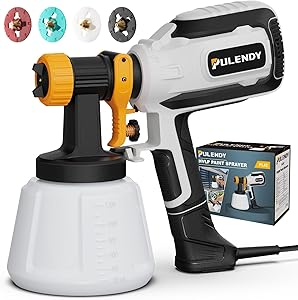 700W HVLP Paint Sprayer with 4 Nozzle Sizes for DIY Projects
