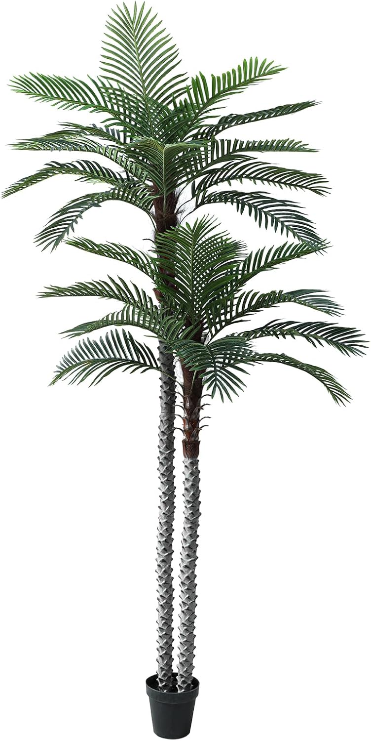 10ft Tall UV Resistant Faux Palm Tree for Indoor Outdoor Use