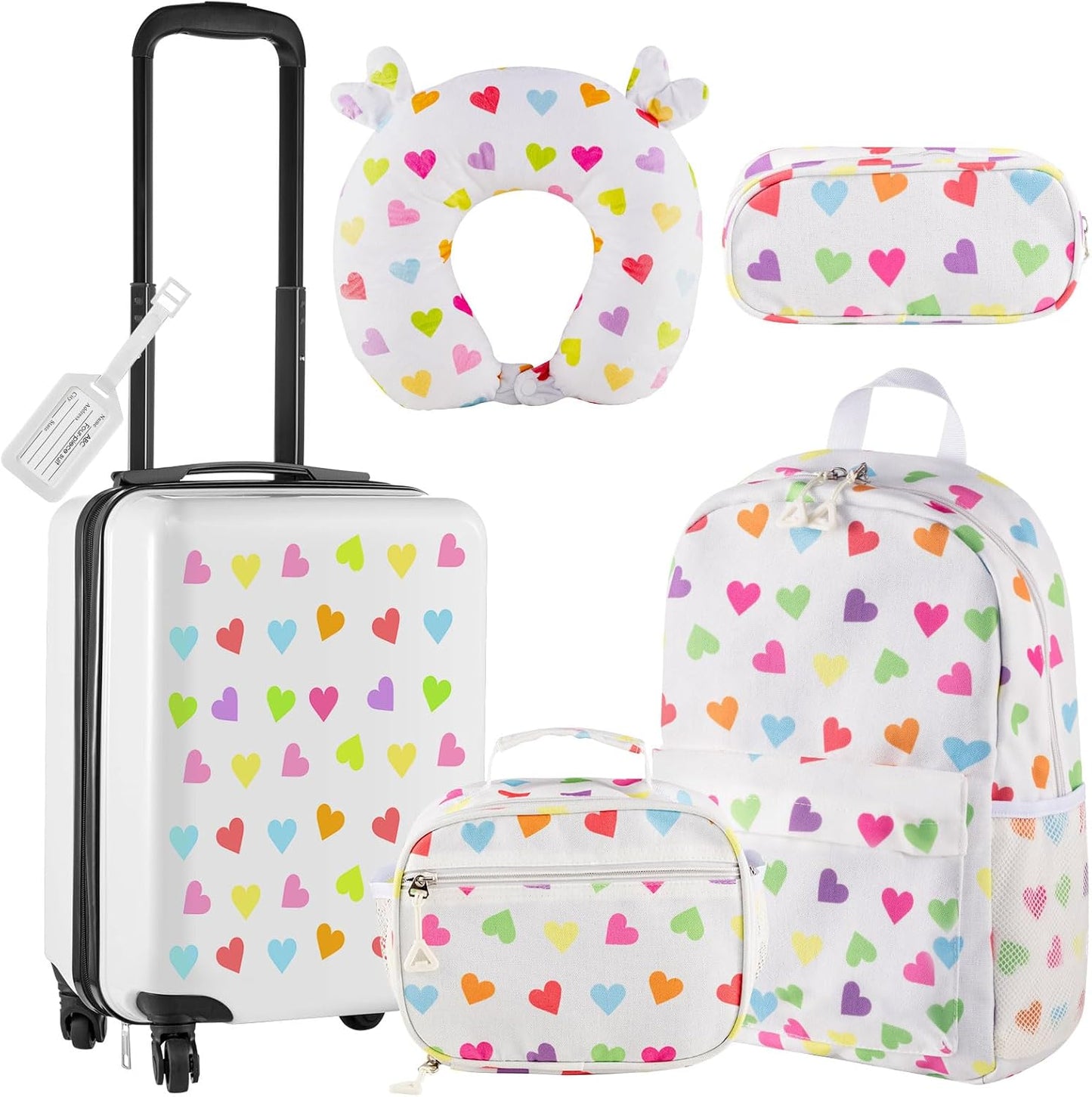 Redbaker 6 Pcs Kids Luggage Set for Travel and Adventure