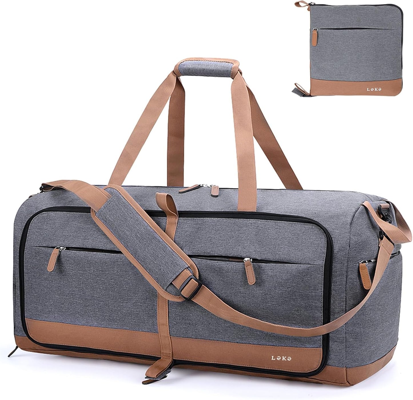 Lekesky Foldable Travel Duffel Bag for Women - 80L Capacity