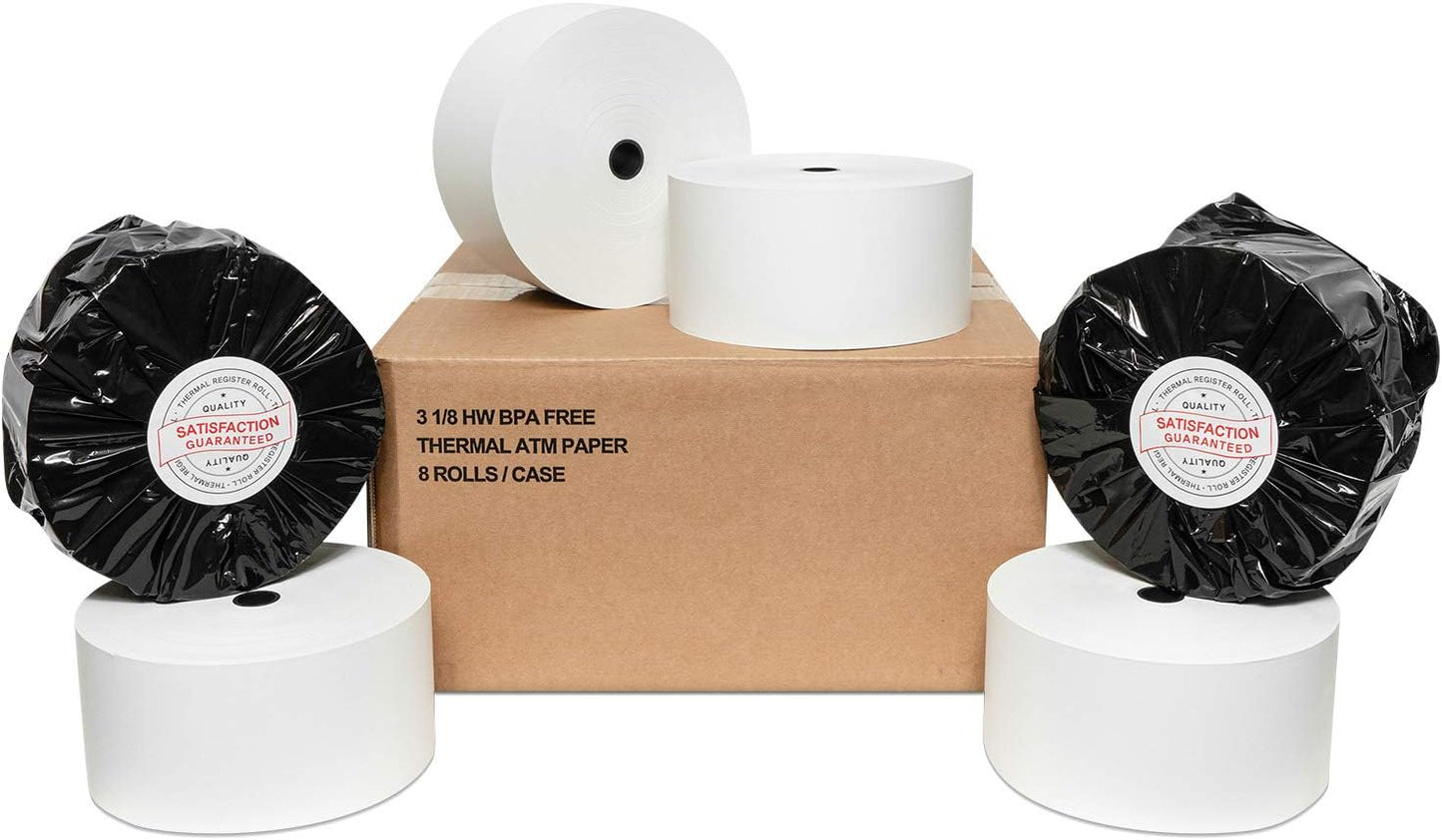 Long-lasting Thermal Paper for Nautilus Hyosung Halo POS - 8 Rolls